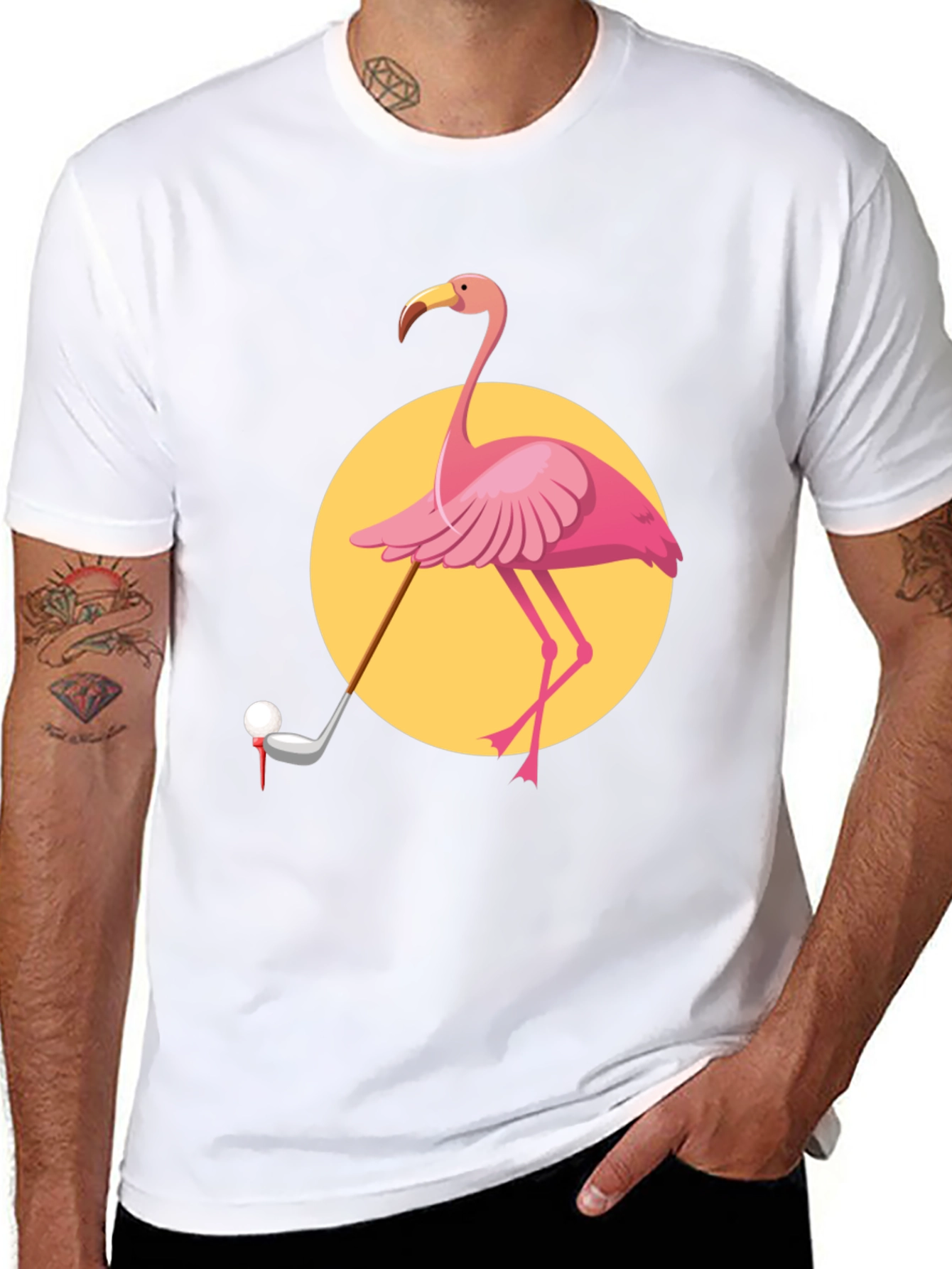 Flamingo Golf T-Shirt - Unique Graphic Tee