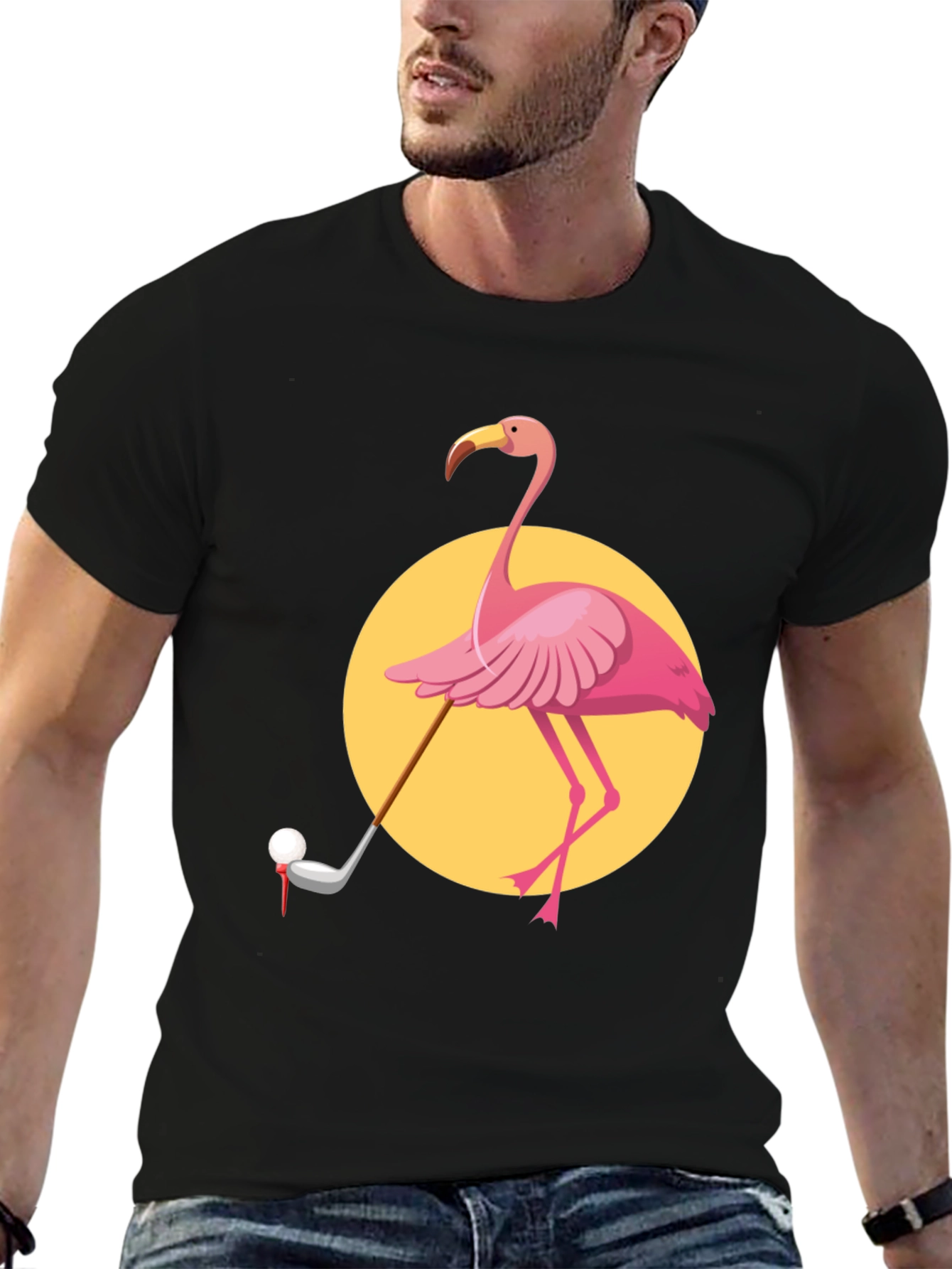 Flamingo Golf T-Shirt - Unique Graphic Tee