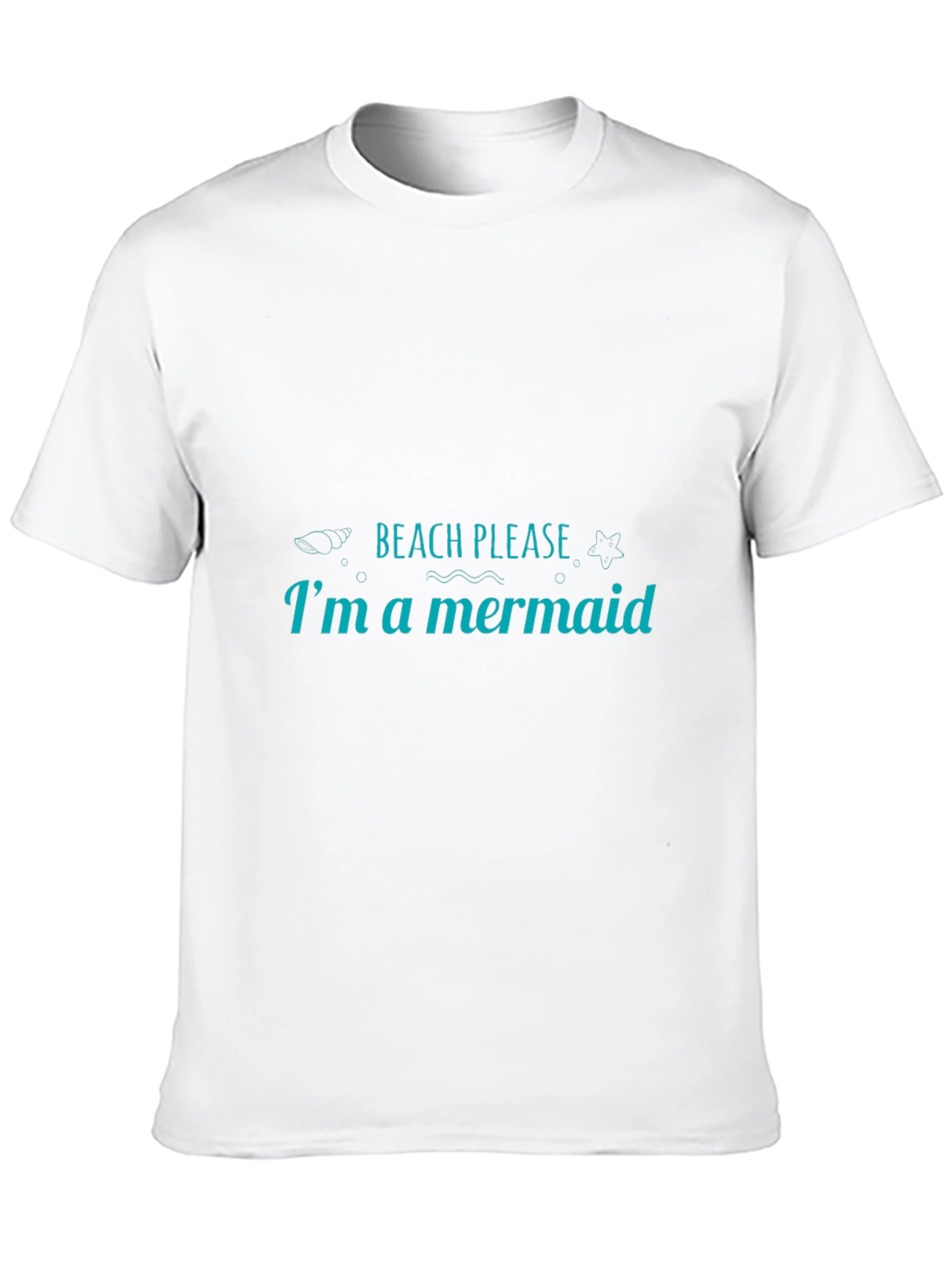 Beach Please Im a Mermaid Graphic Tee
