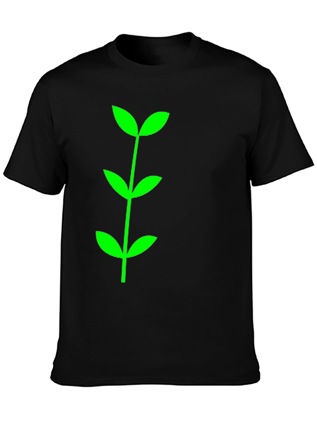 Green Sprout Black T-Shirt - Eco-Friendly Style