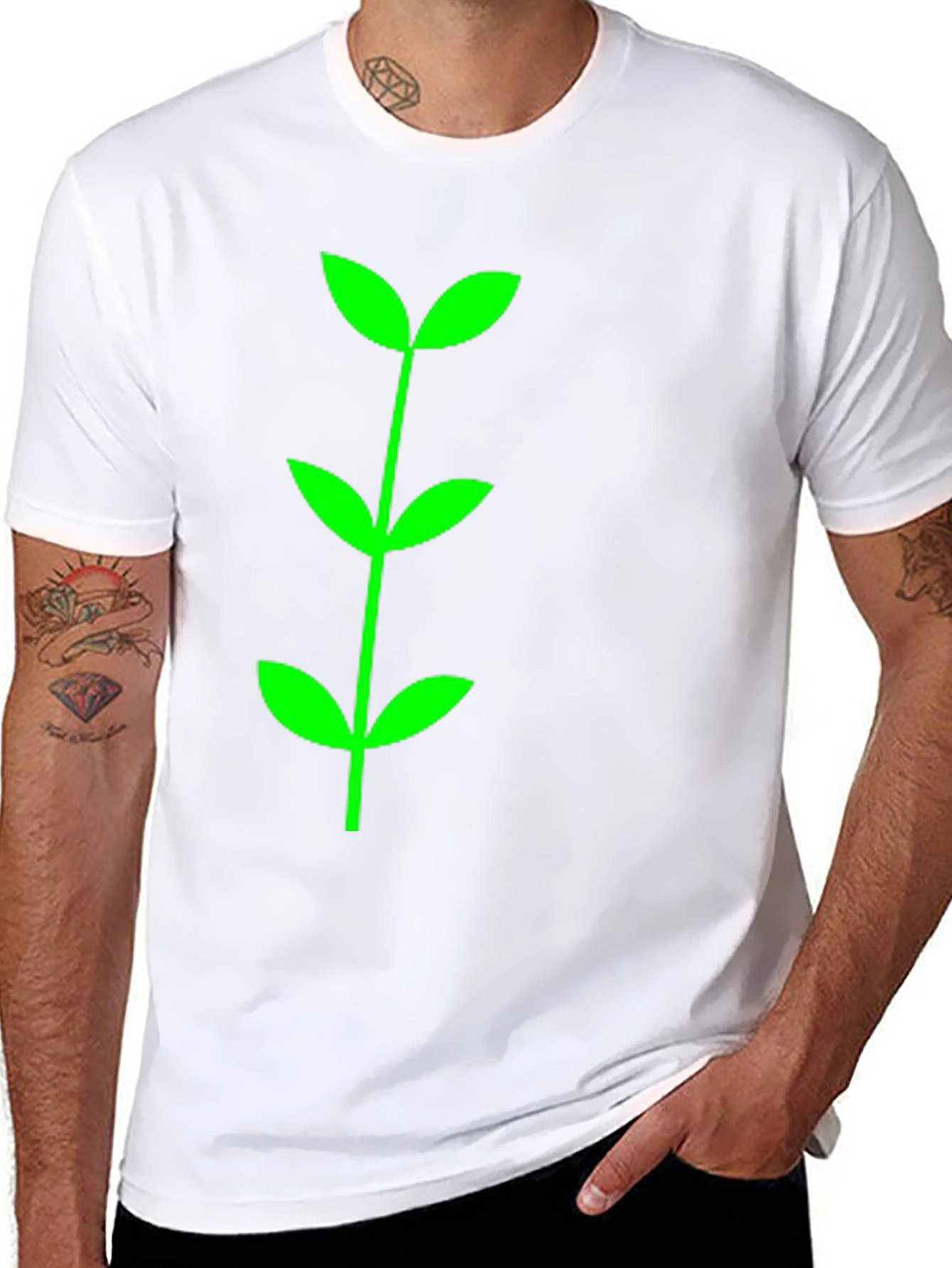Green Sprout Black T-Shirt - Eco-Friendly Style