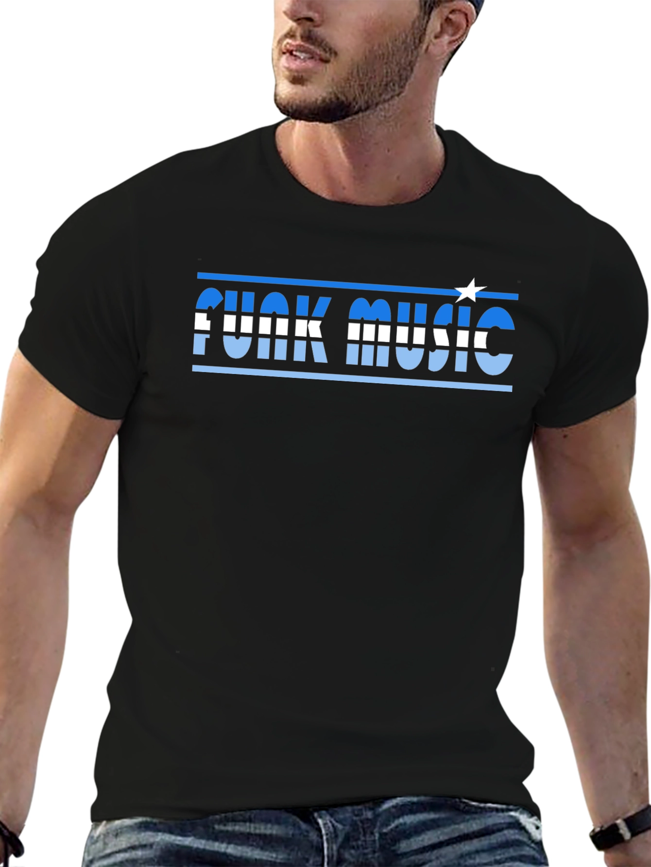 Funky Music T-Shirt - Classic Black Cotton Tee