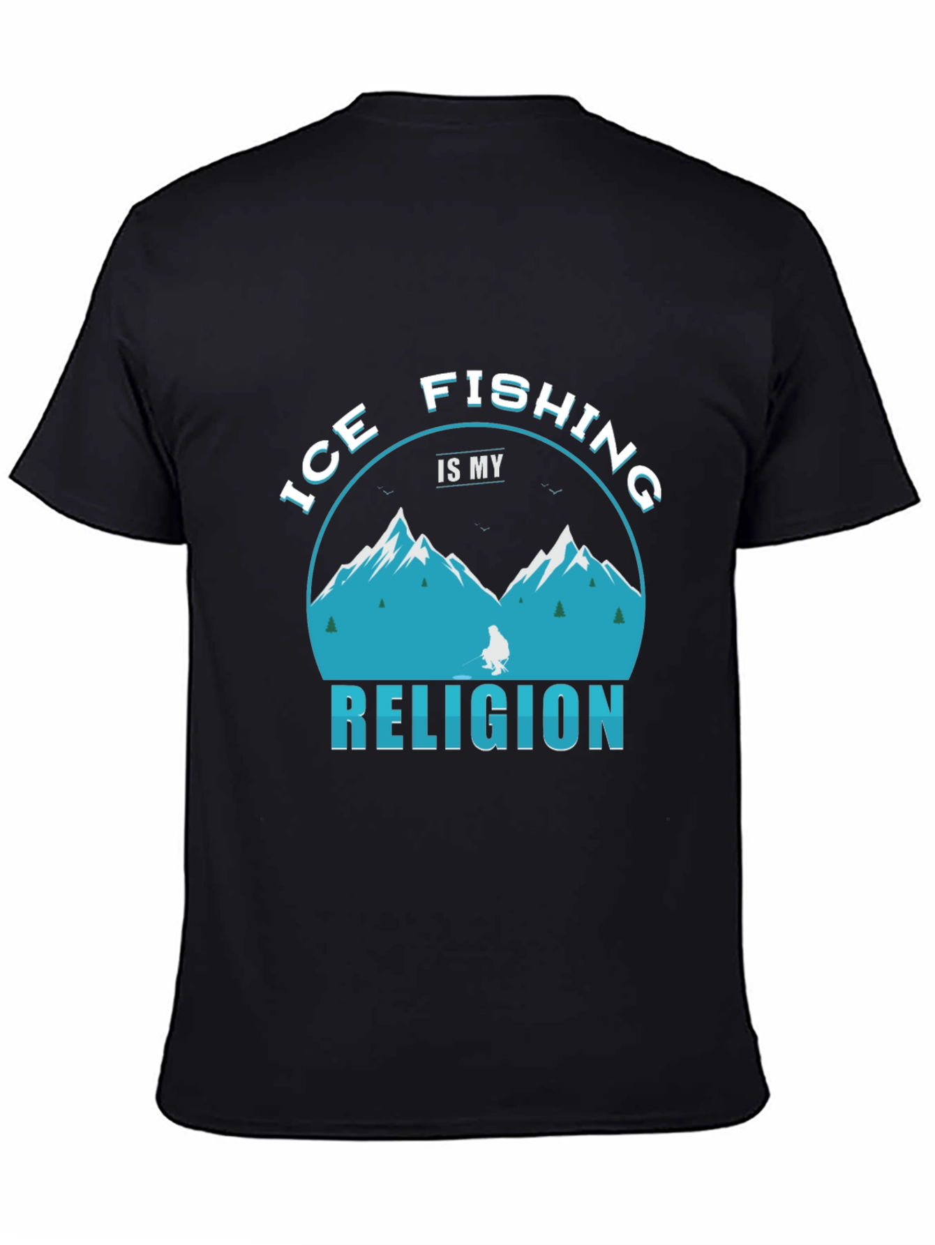 Ice Fishing Religion Graphic T-Shirt
