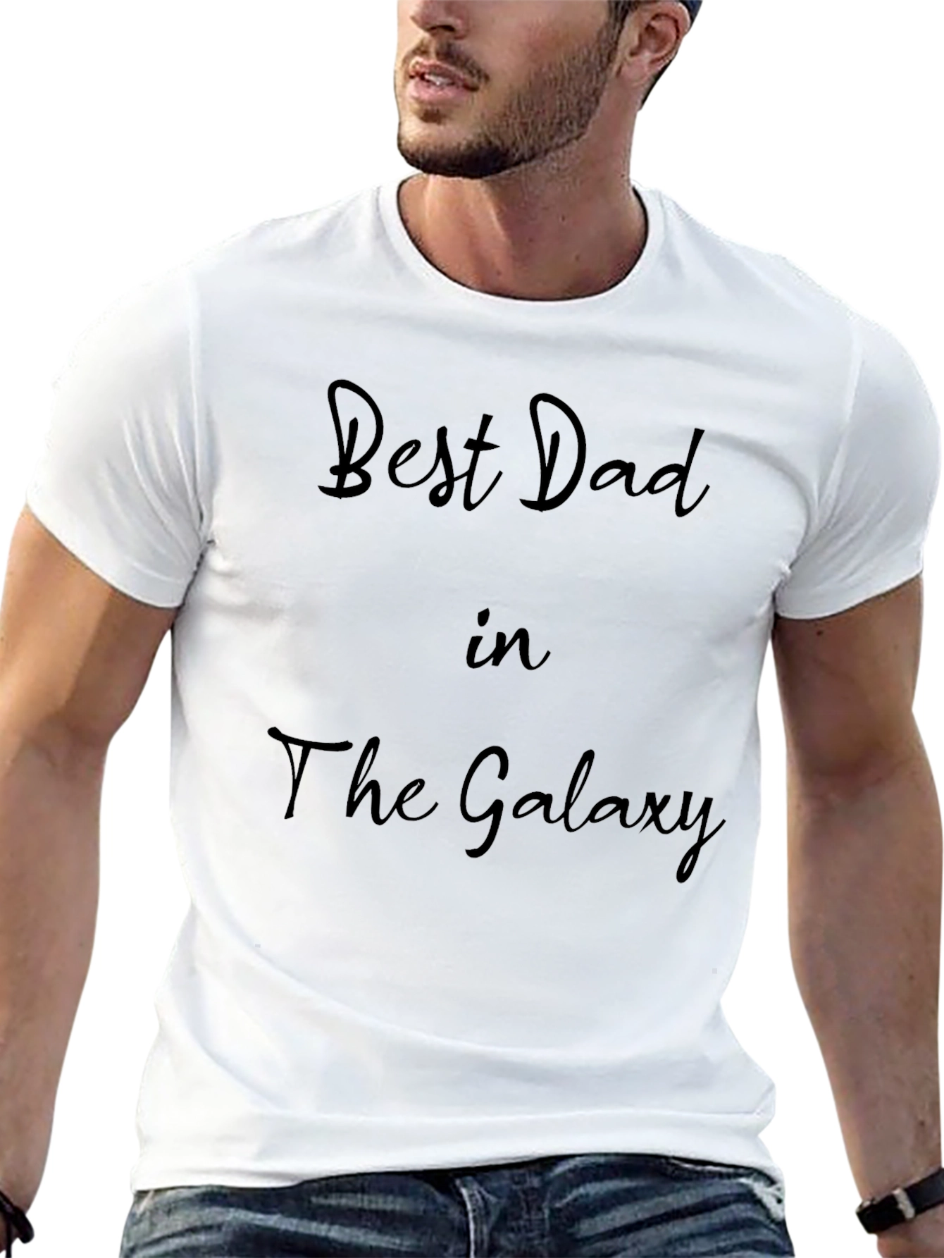 Best Dad in the Galaxy Black T-Shirt