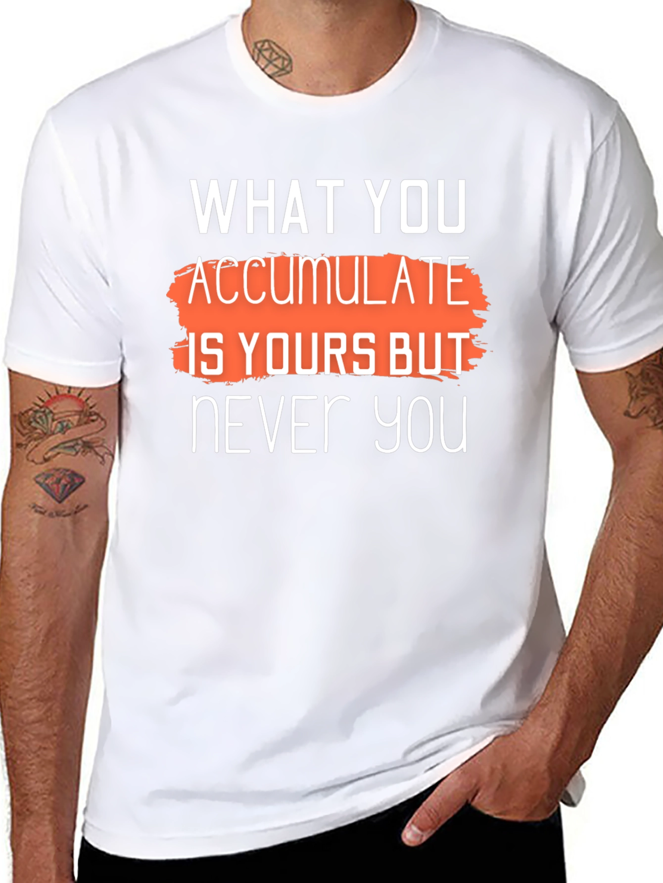 Accumulate is Yours Graphic T-Shirt - Stylish Black Tee