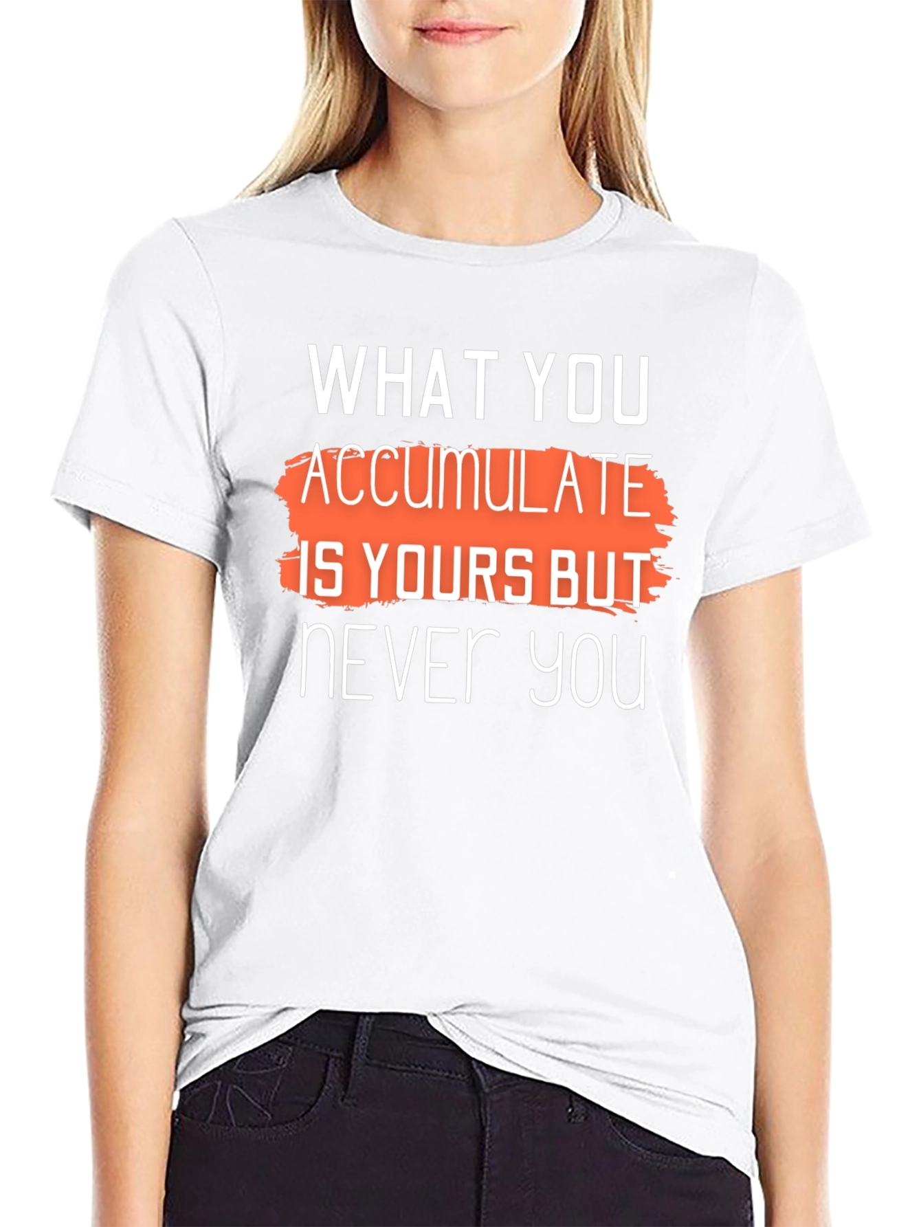 Accumulate is Yours Graphic T-Shirt - Stylish Black Tee