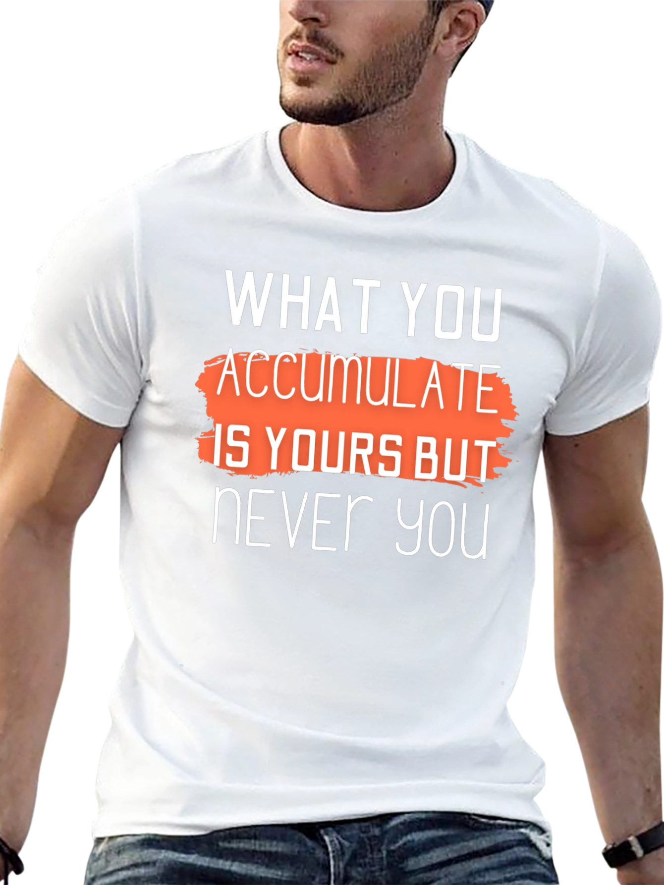 Accumulate is Yours Graphic T-Shirt - Stylish Black Tee