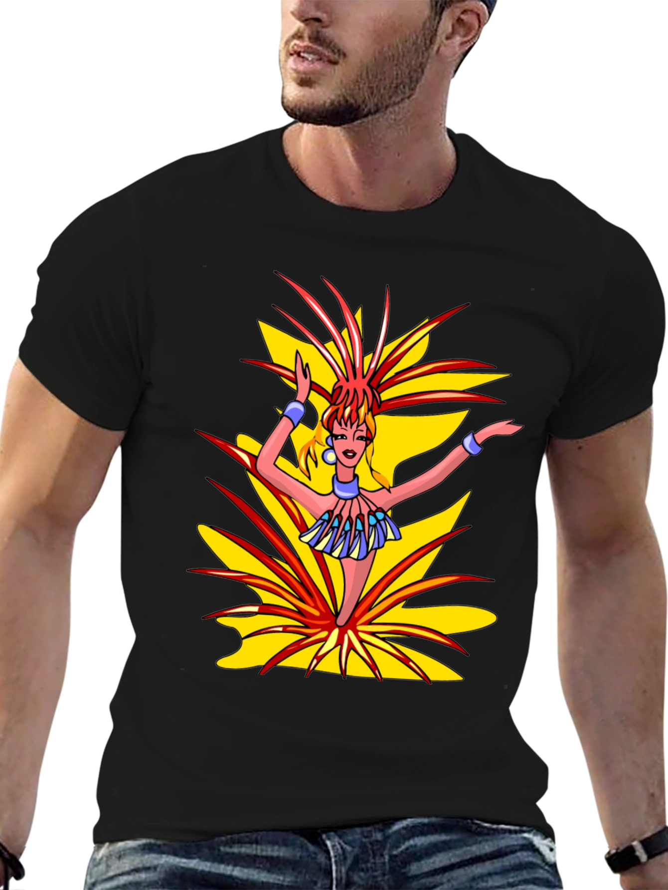 Exotic Dancer Graphic Black T-Shirt