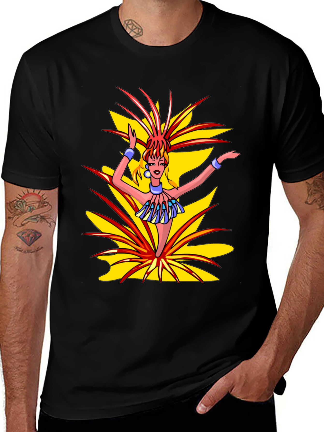 Exotic Dancer Graphic Black T-Shirt