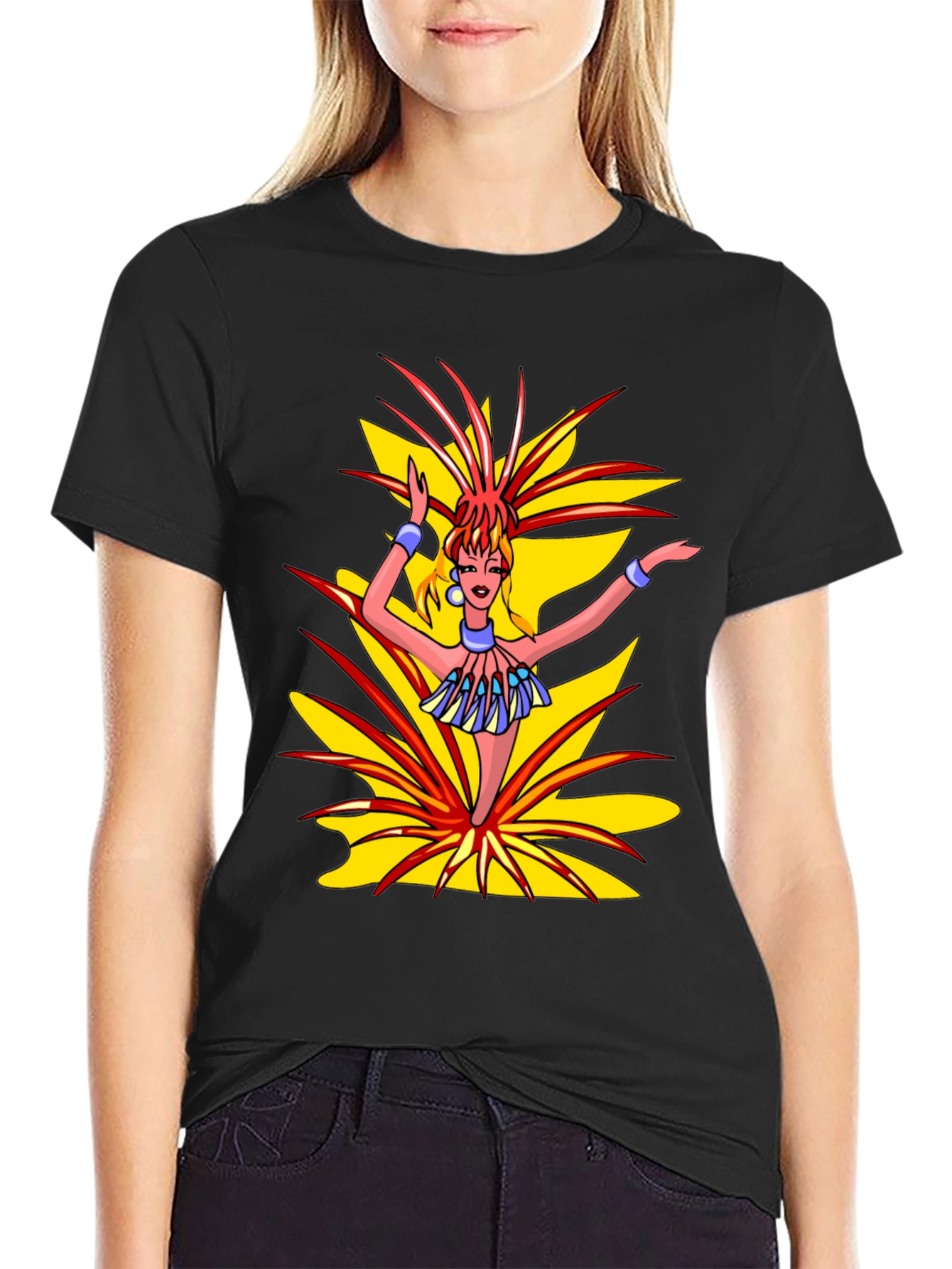 Exotic Dancer Graphic Black T-Shirt