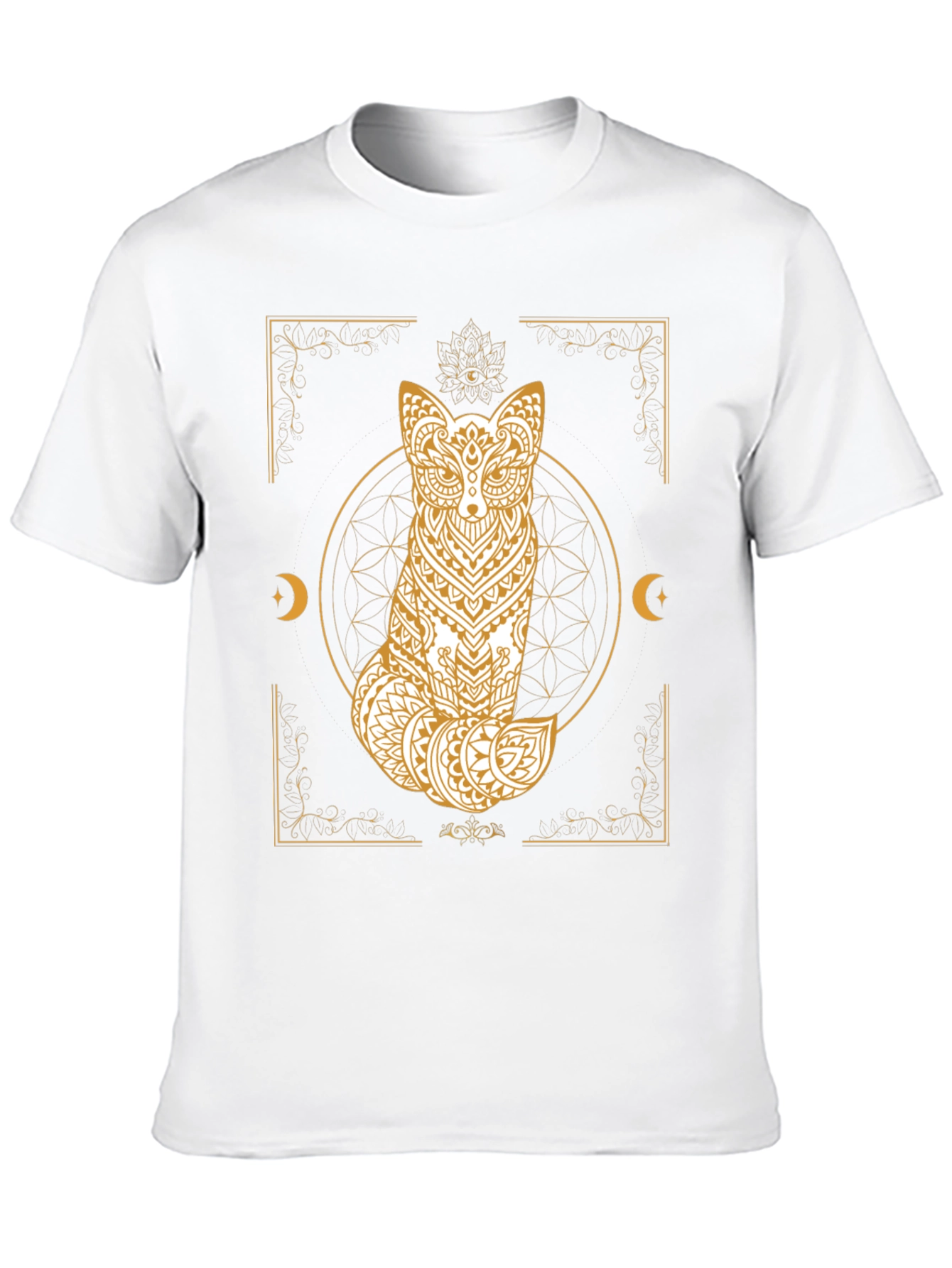 Mystic Fox Graphic Tee - Unisex Black T-Shirt