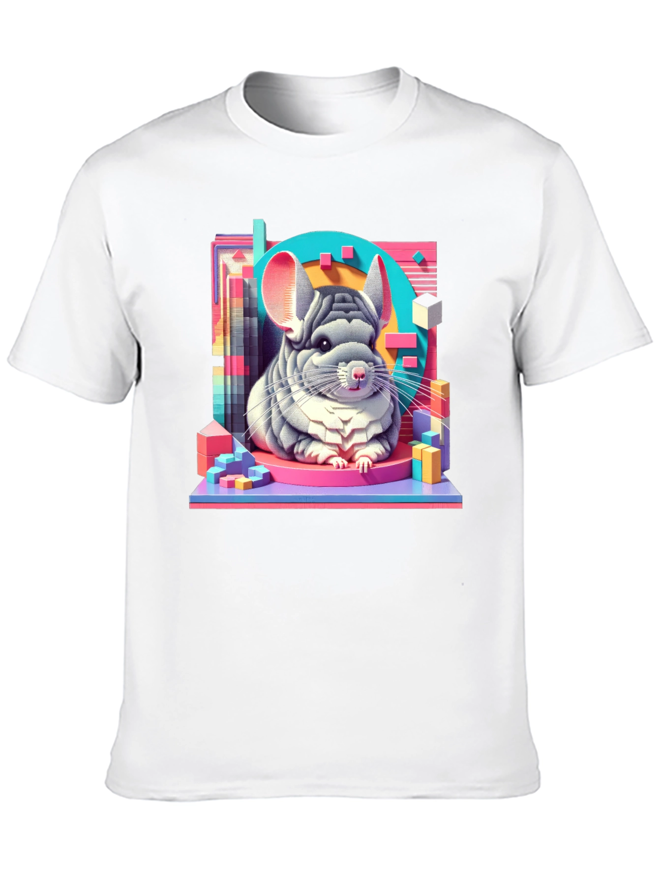 Chinchilla Graphic Tee - Unique Animal Art T-Shirt