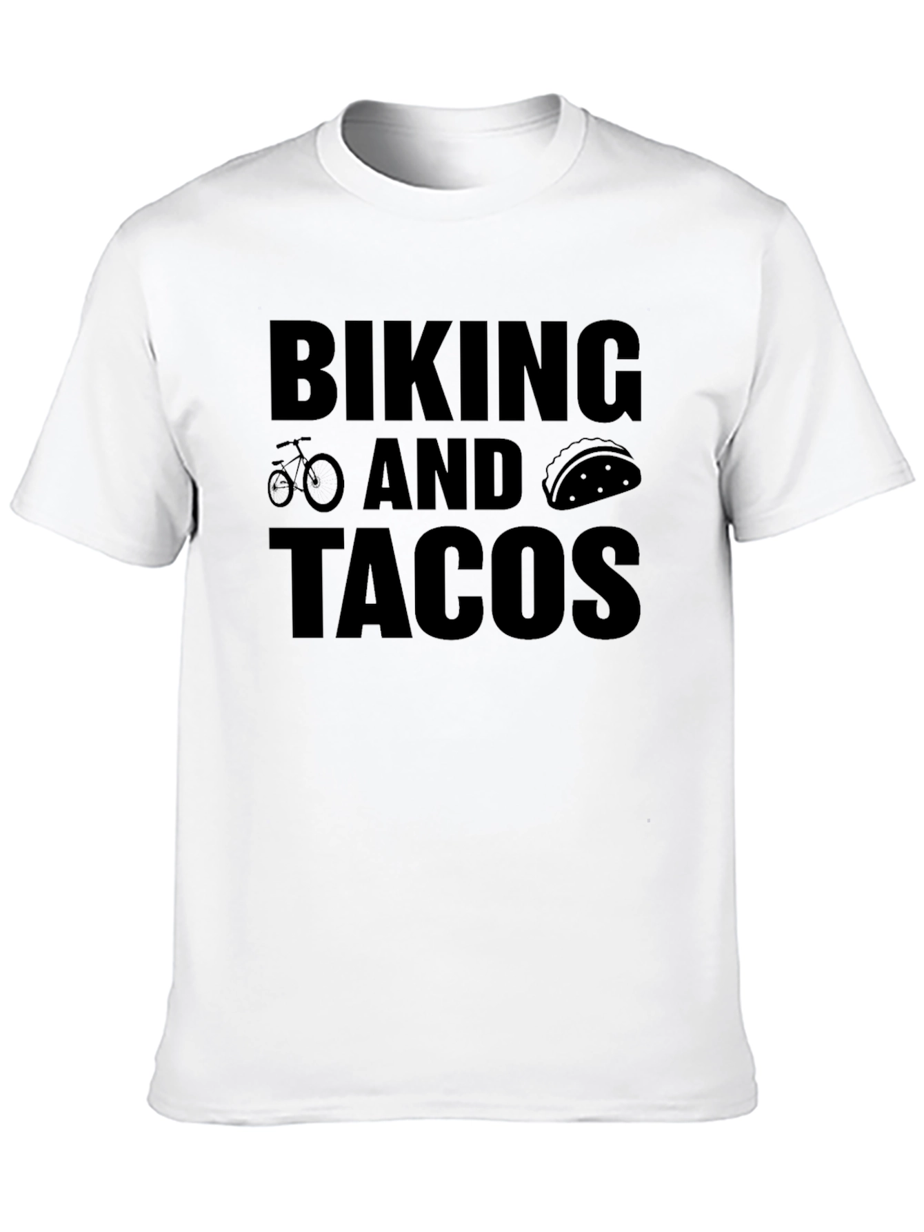 Biking and Tacos Black Graphic Tee