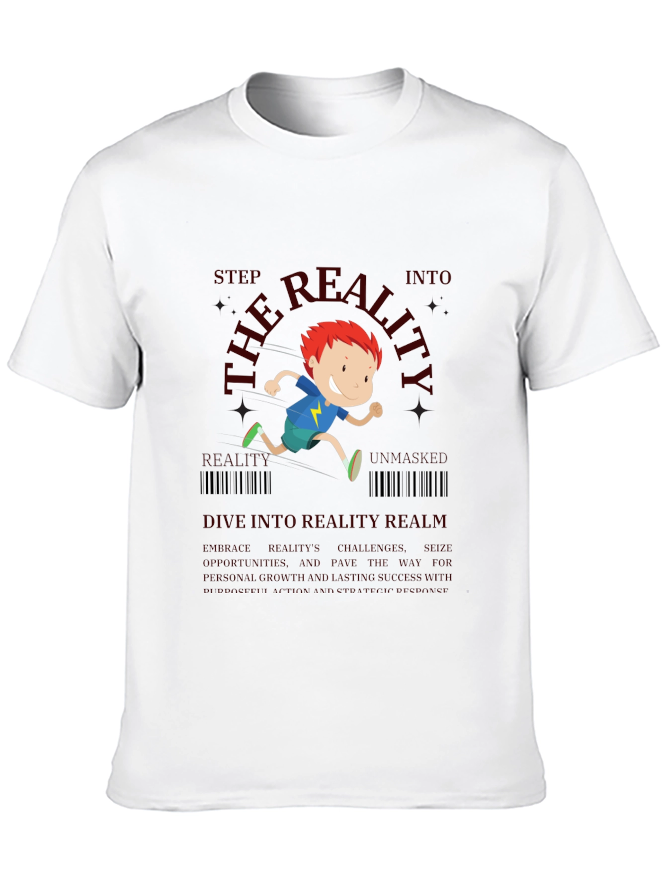Dive into Reality Graphic Tee - Black Cotton Blend