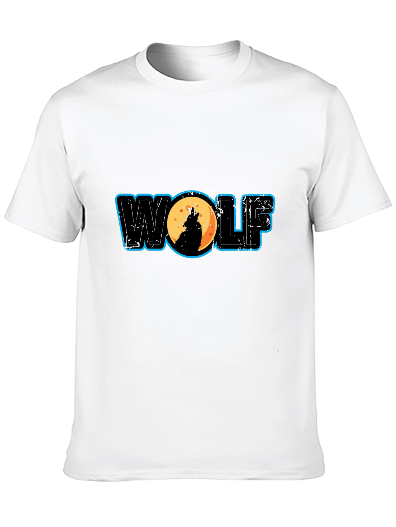 Wolf Howling Moon Graphic Tee - Black