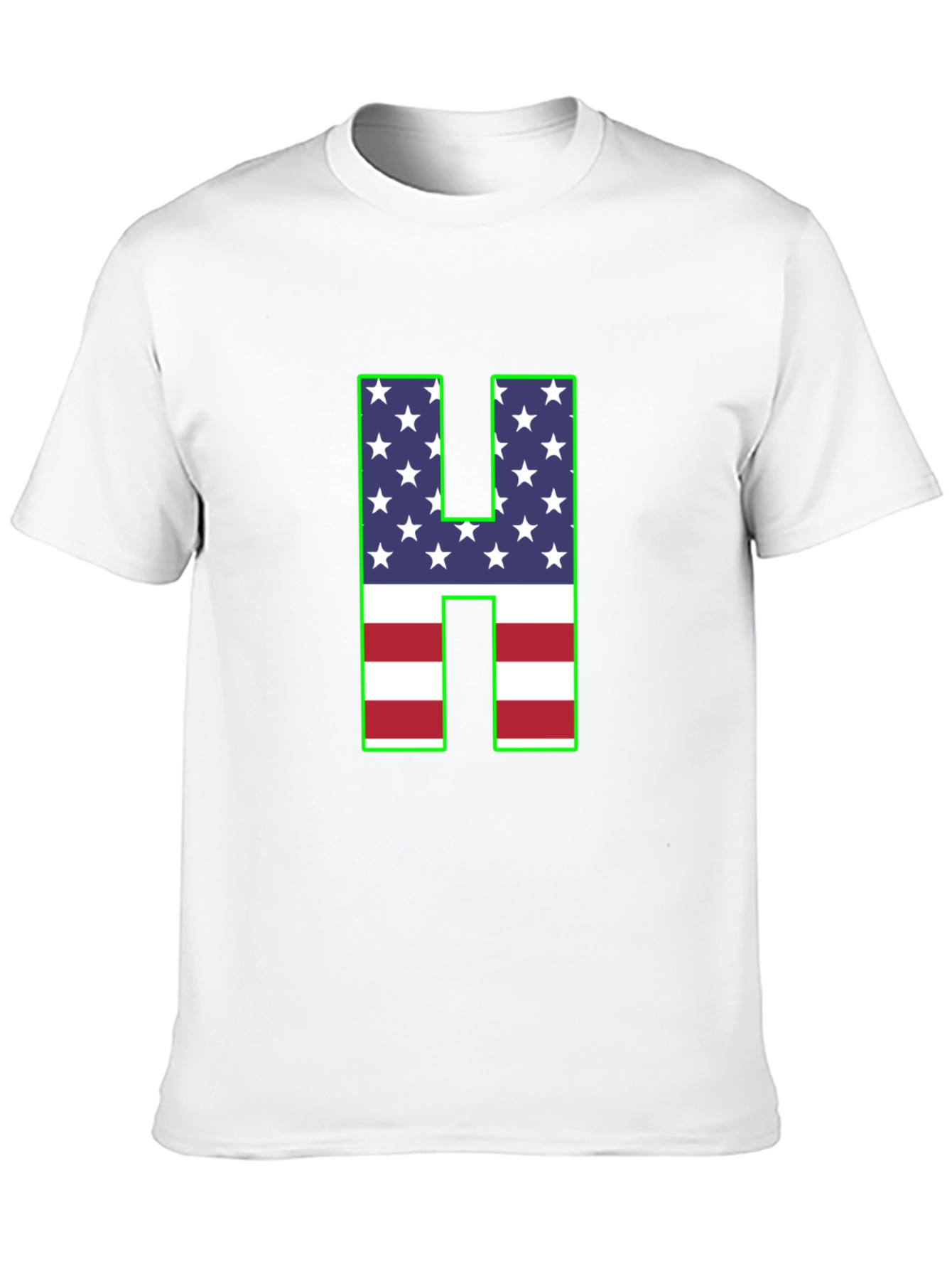 American Flag Letter H T-Shirt