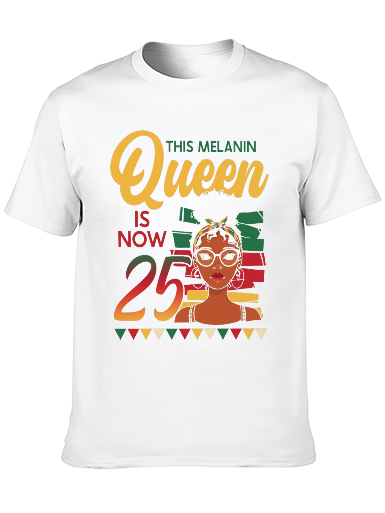 Melanin Queen 25th Birthday T-Shirt
