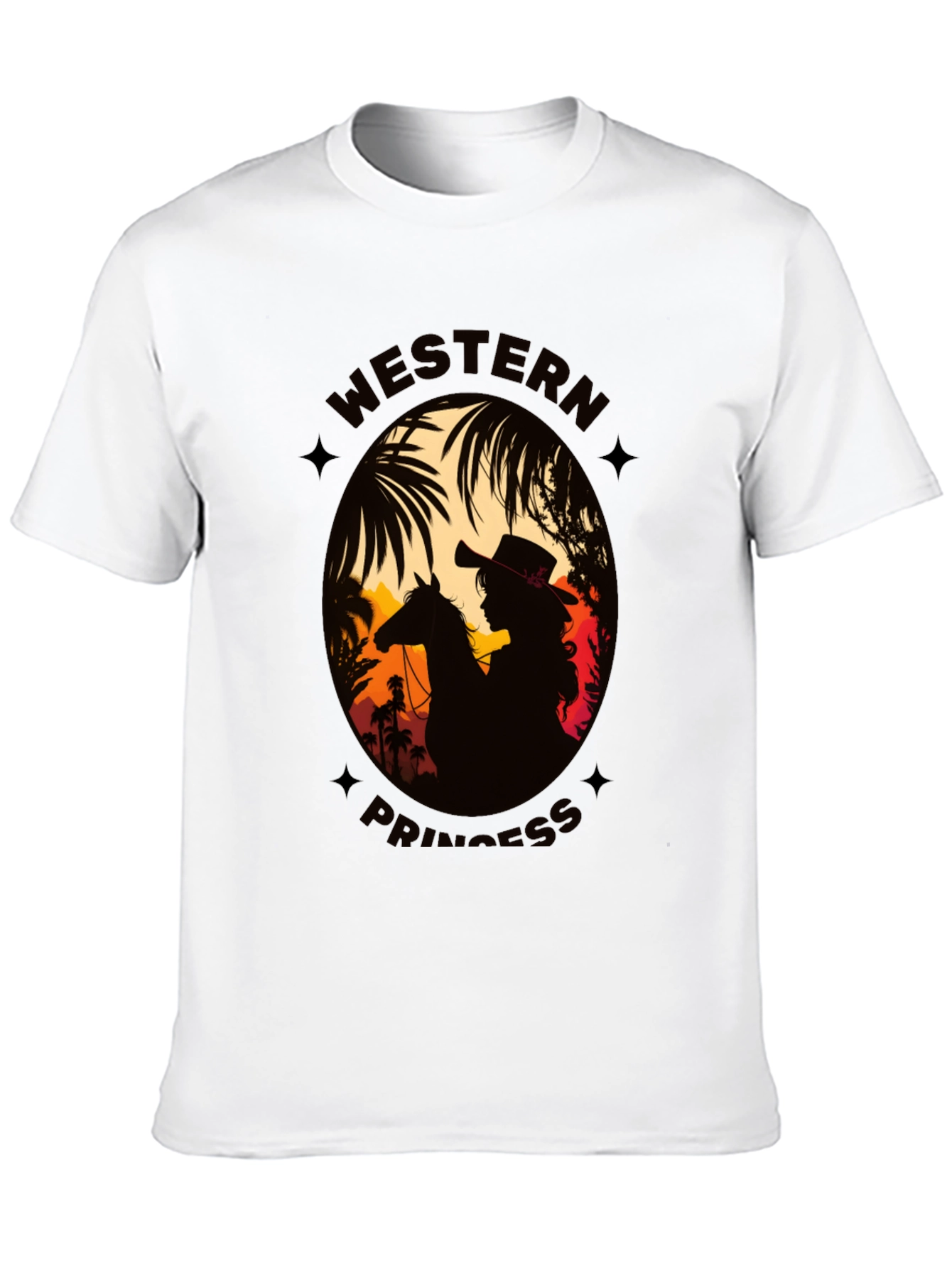Western Princess Graphic T-Shirt - Cowboy Cowgirl Style