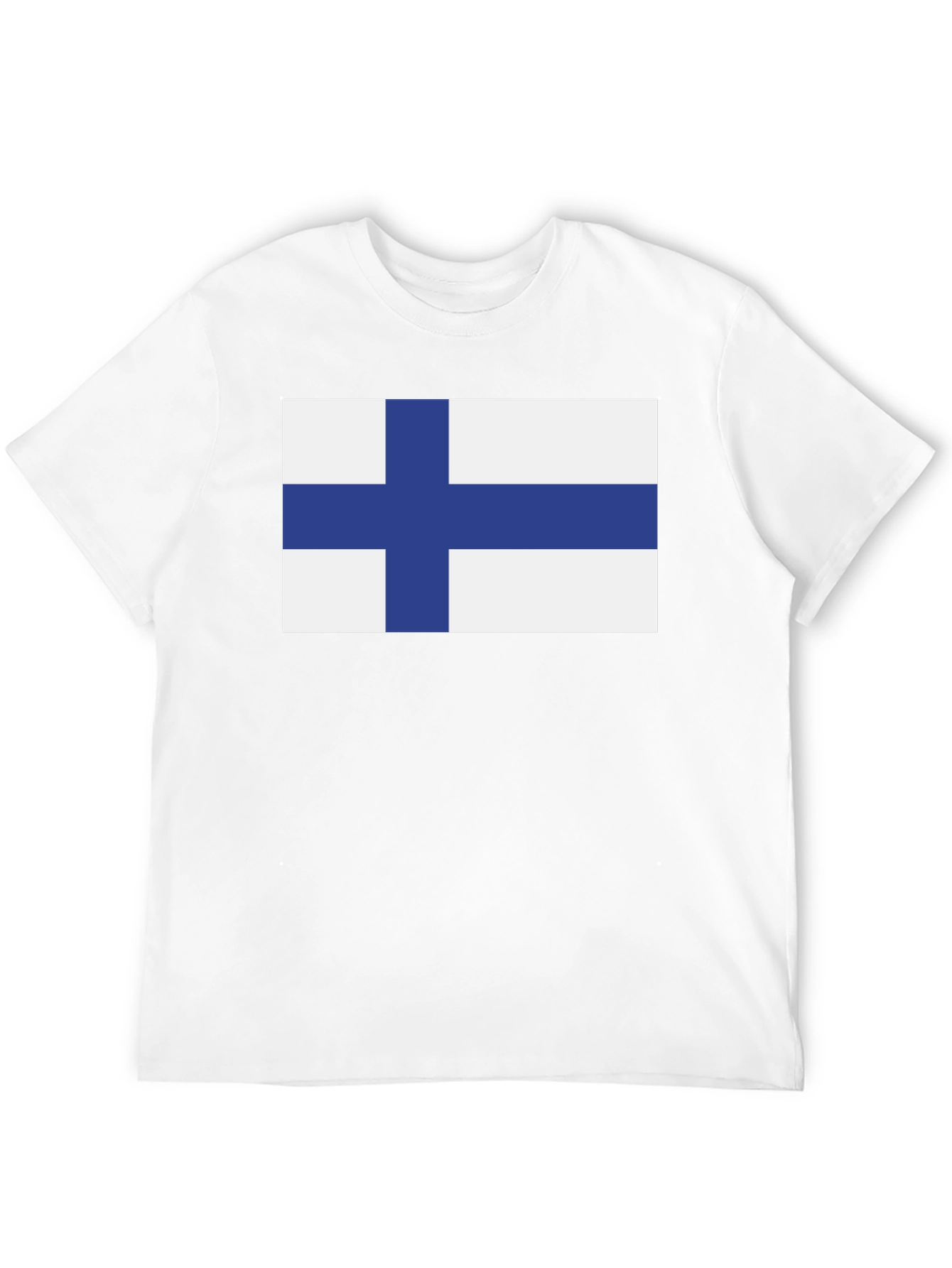 Finland Flag T-Shirt - Black Crew Neck Tee