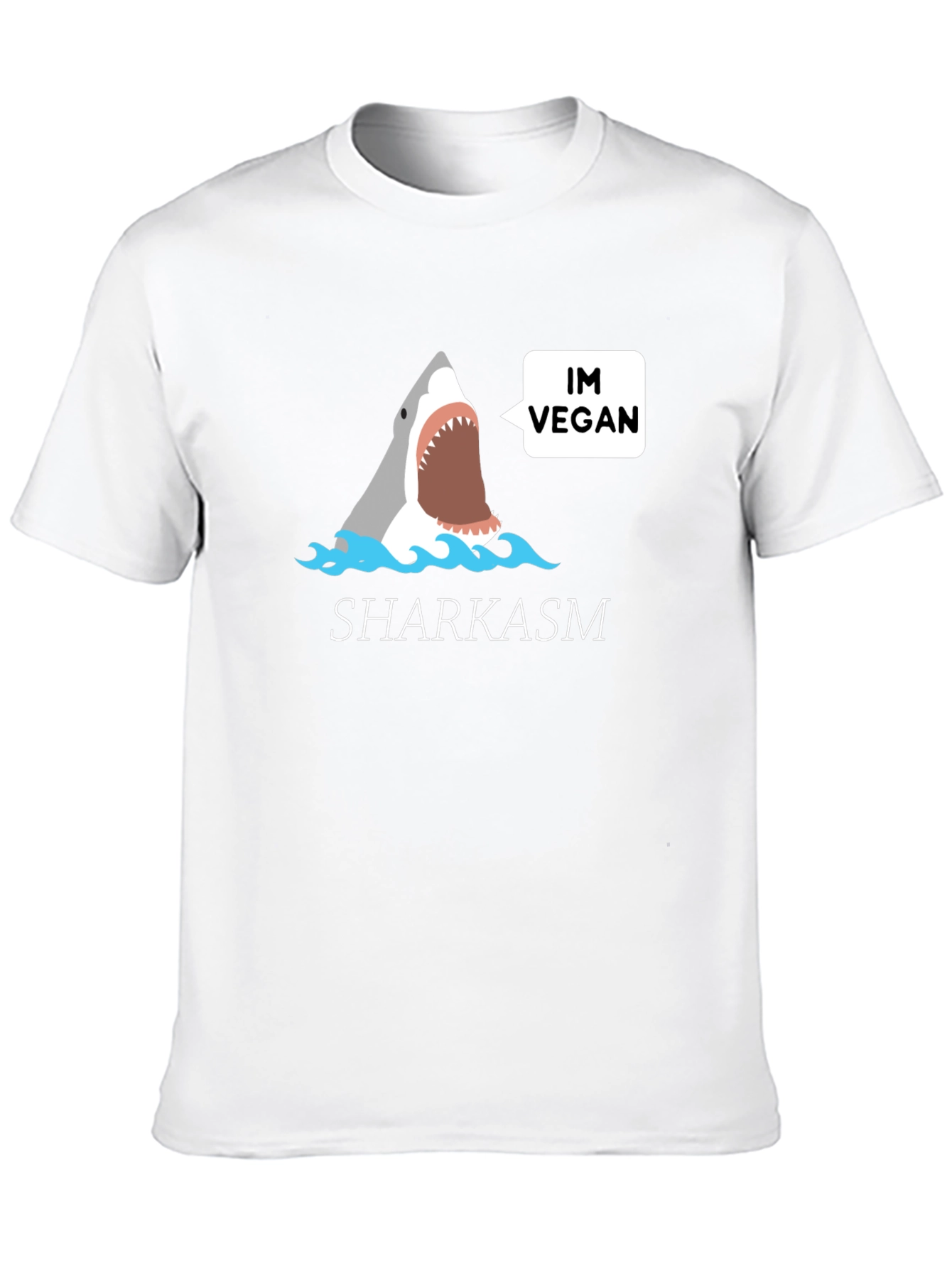Vegan Shark T-Shirt - Funny Sharkasm Tee