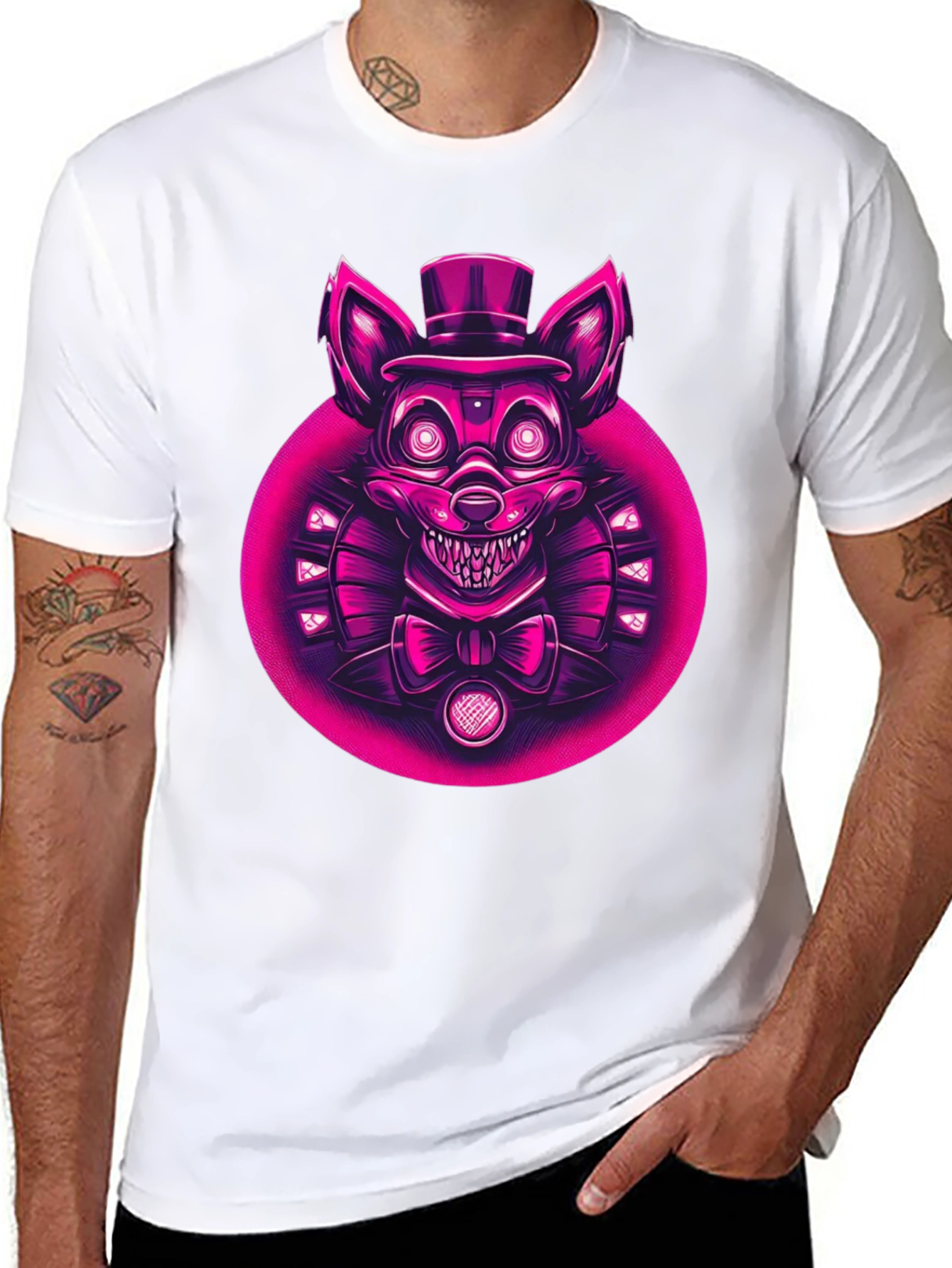 FNAF Character Graphic Tee - Black