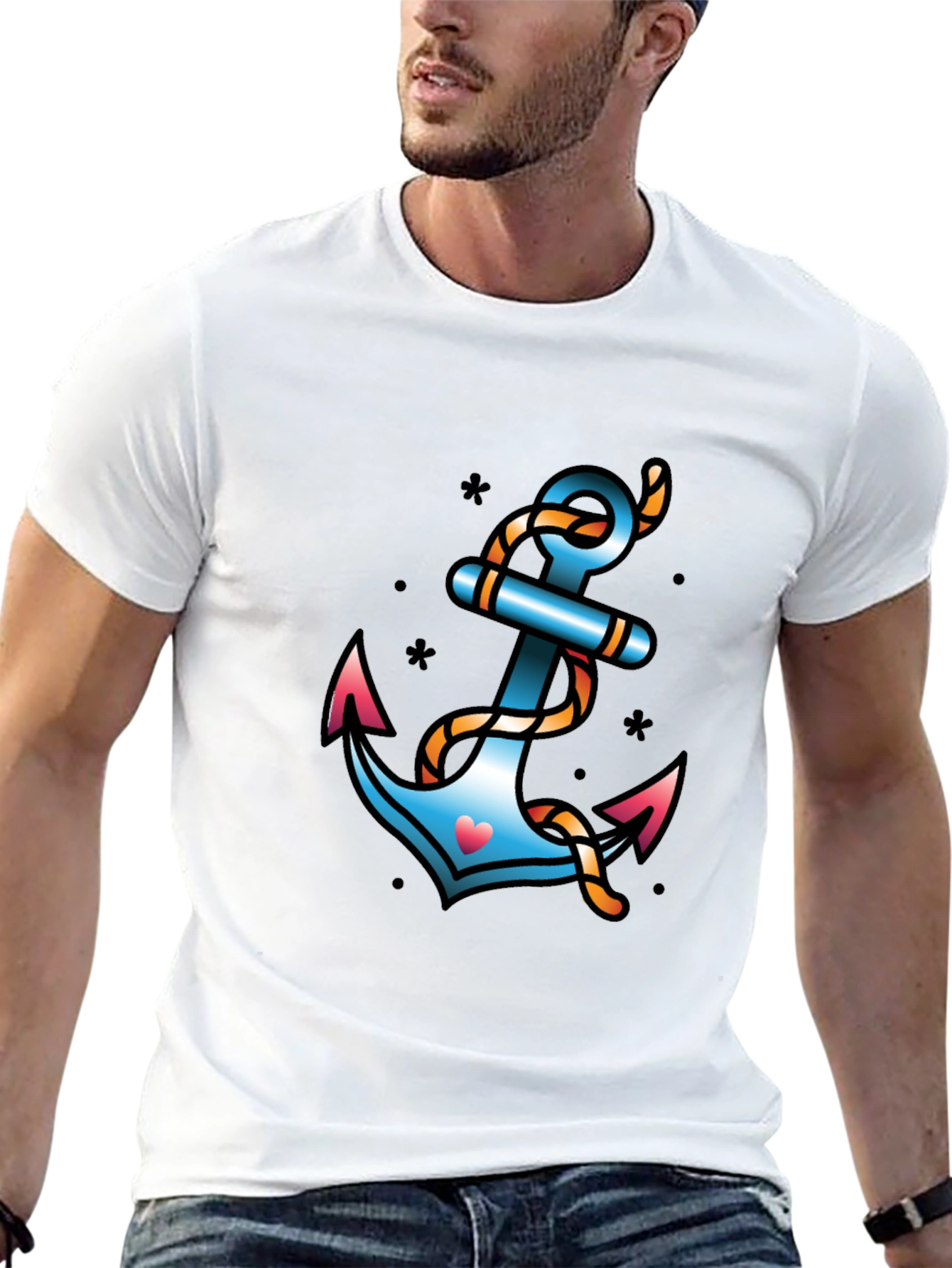 Anchor Heart Tattoo Graphic Tee
