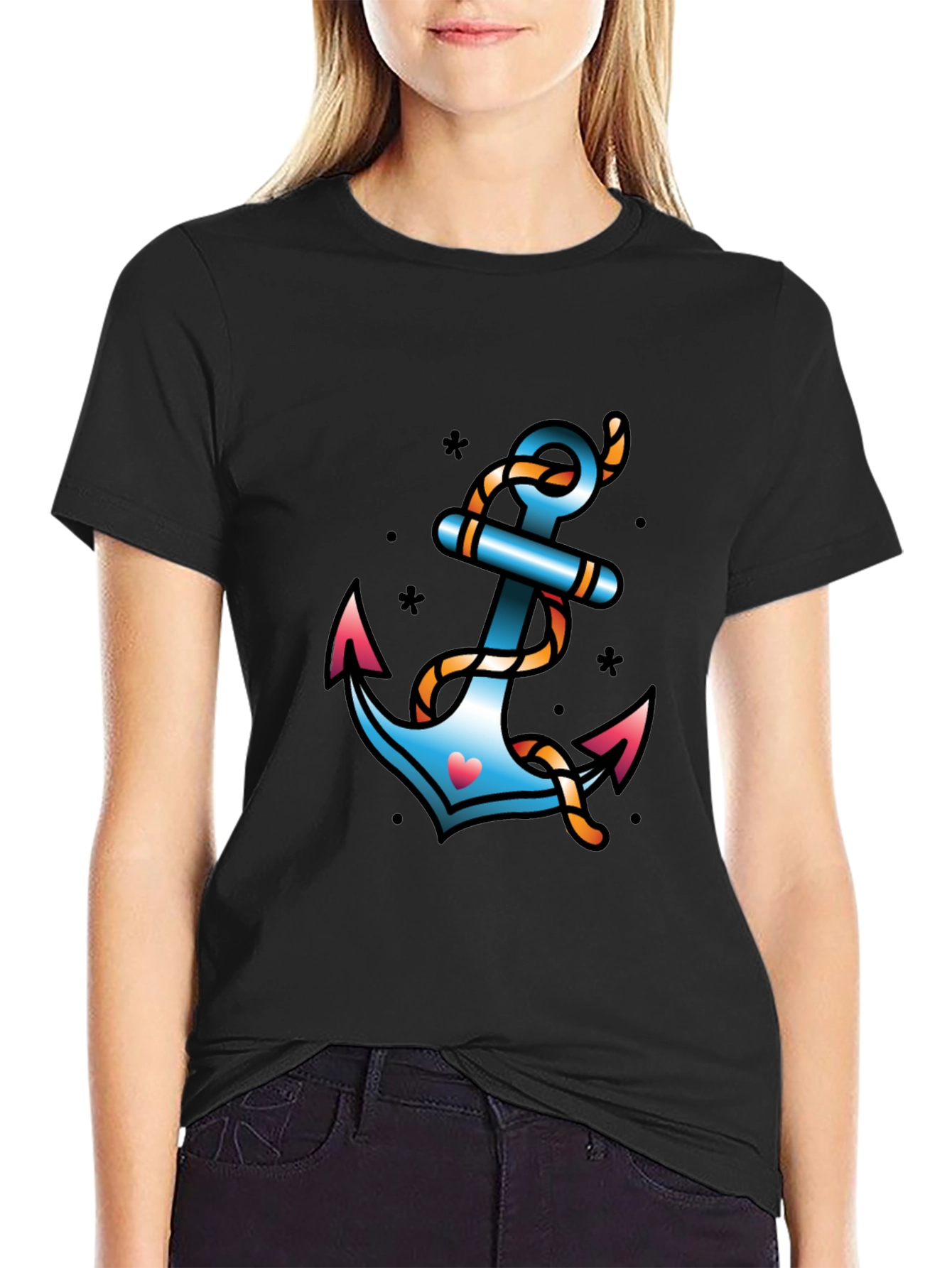Anchor Heart Tattoo Graphic Tee