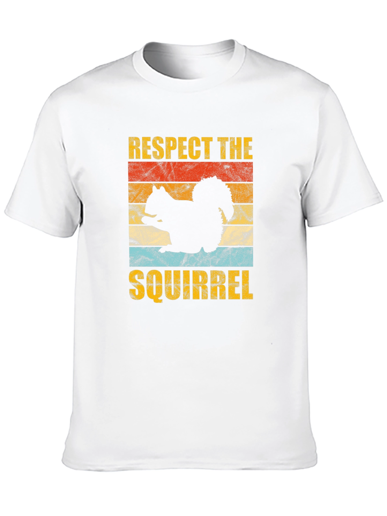 Respect The Squirrel Graphic Tee Retro Style