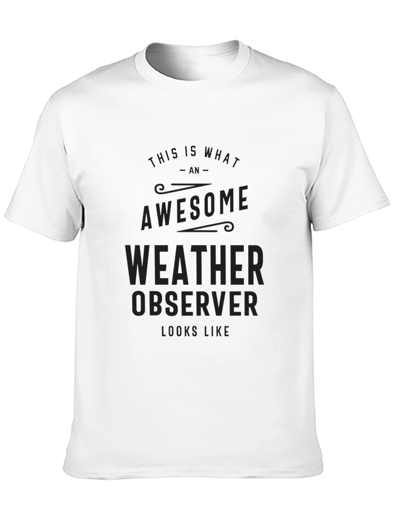 Awesome Weather Observer Black T-Shirt
