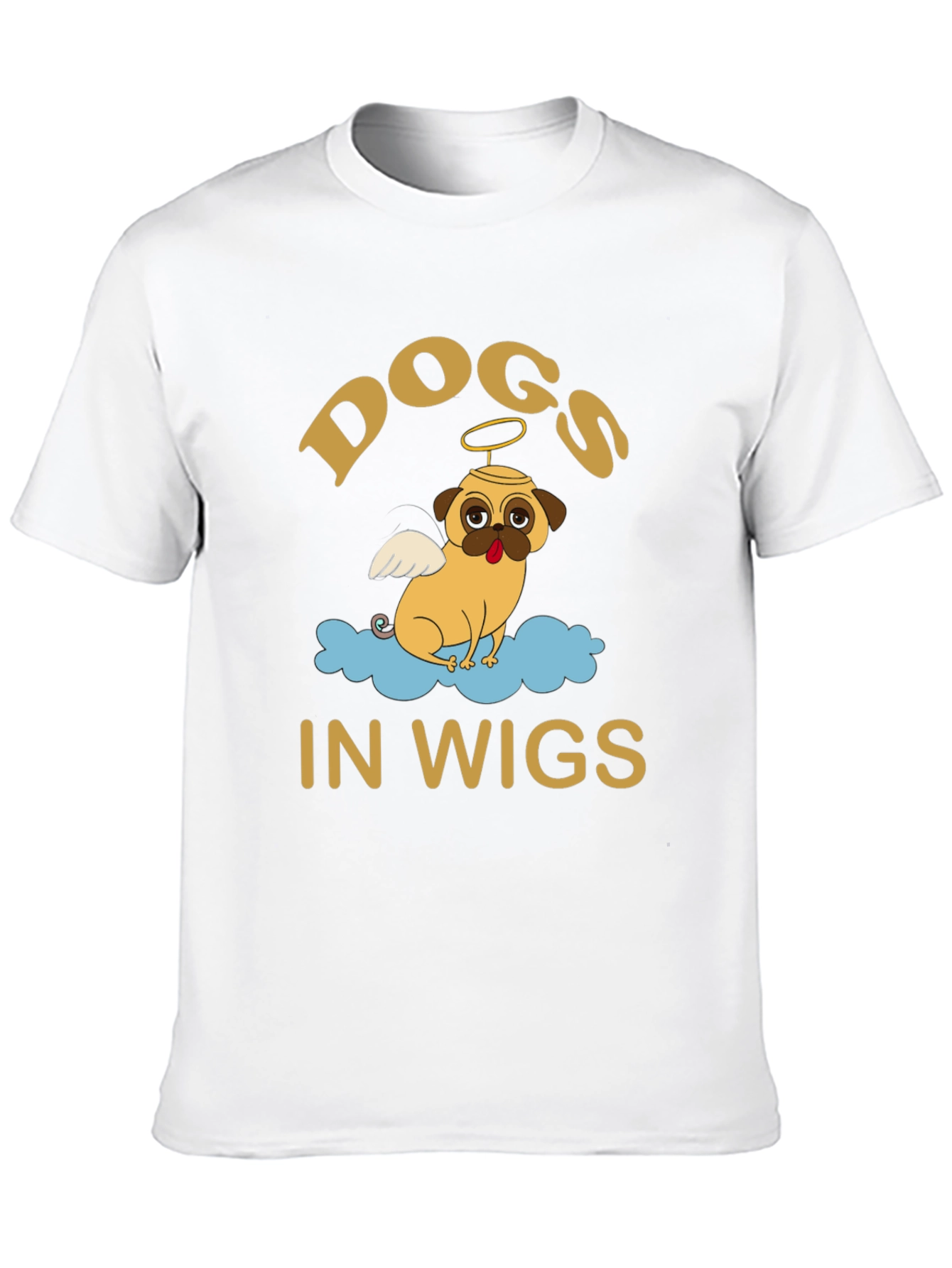 Dogs in Wigs Graphic Tee - Black T-Shirt