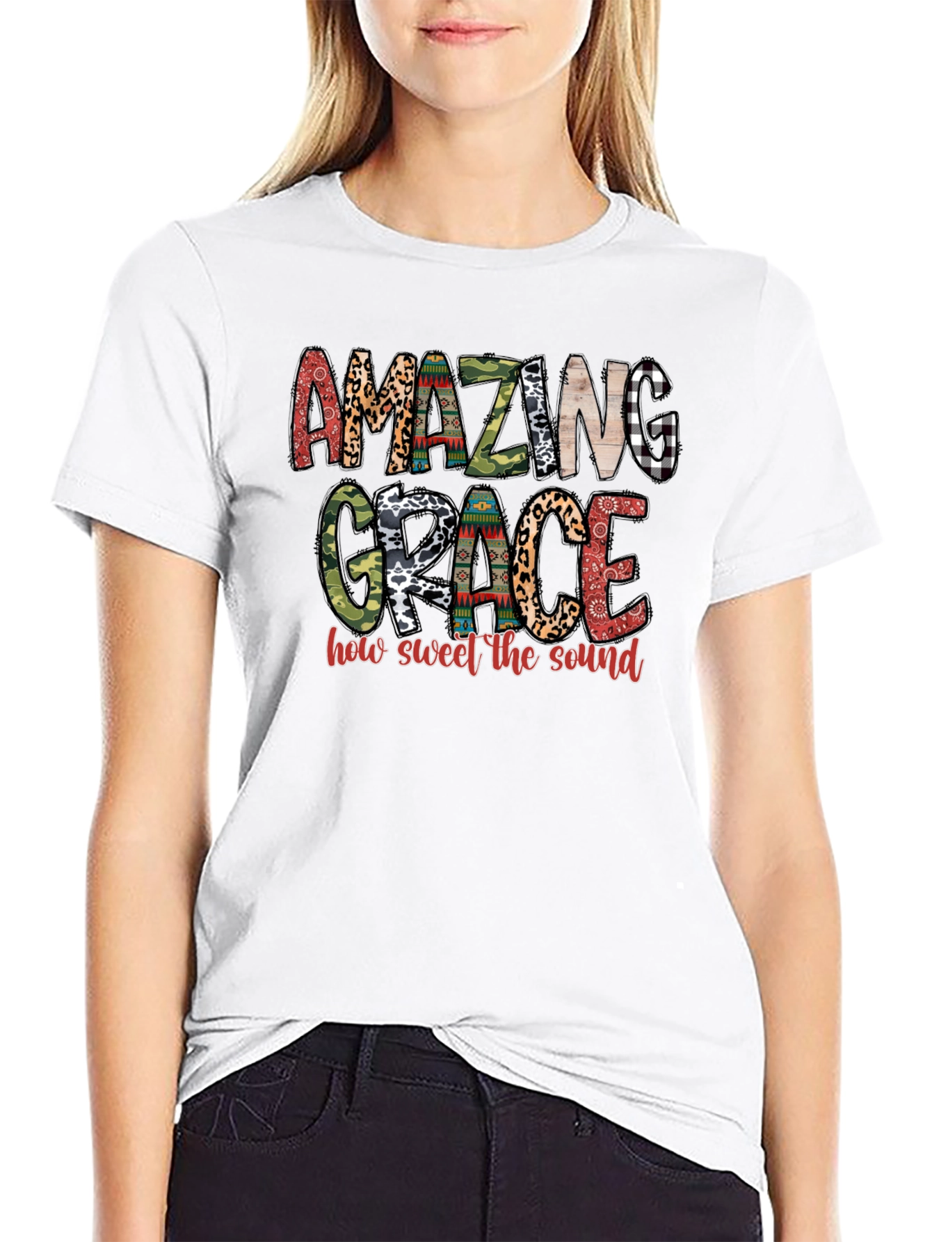 Amazing Grace Graphic Tee - Black