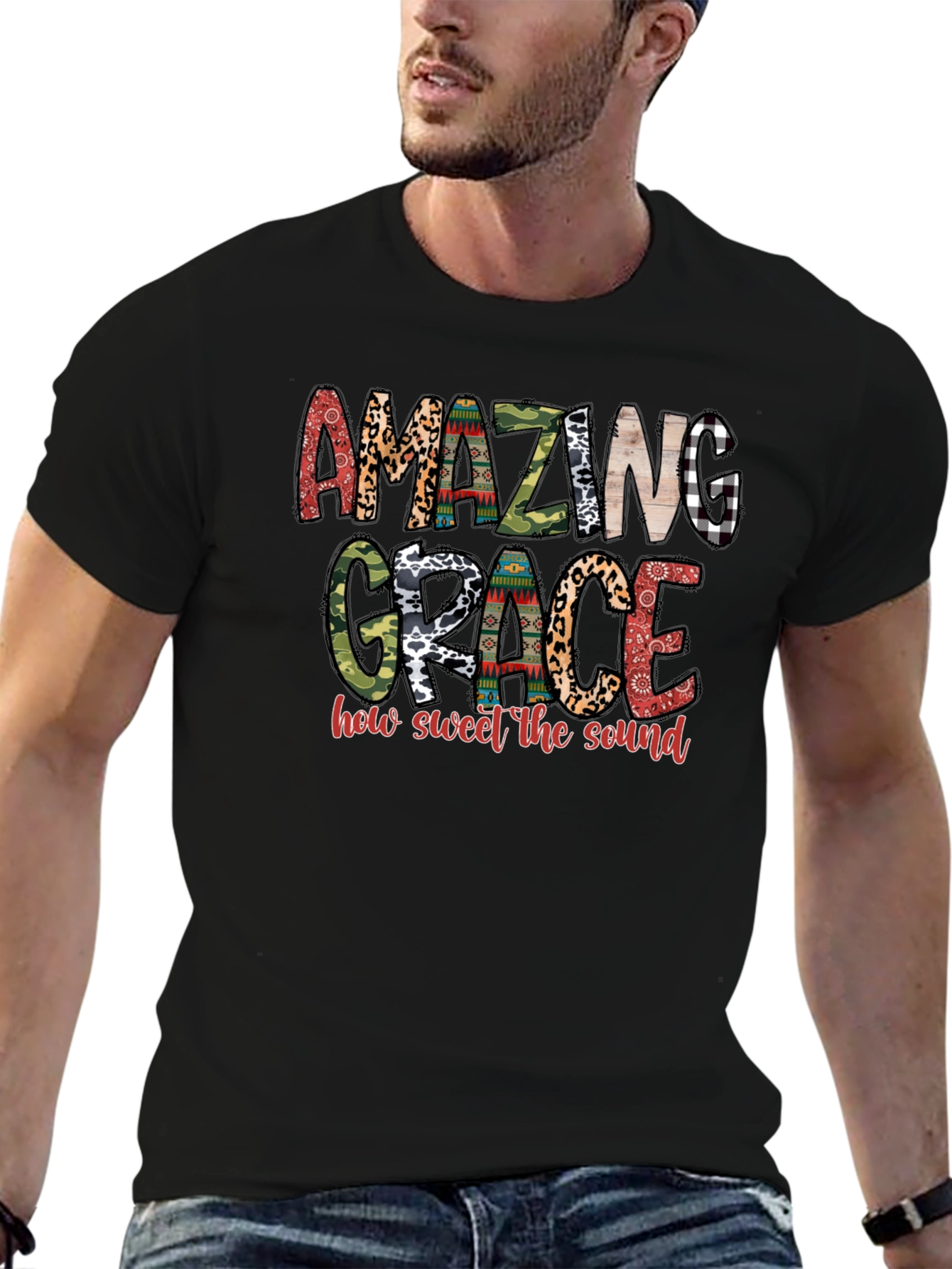 Amazing Grace Graphic Tee - Black