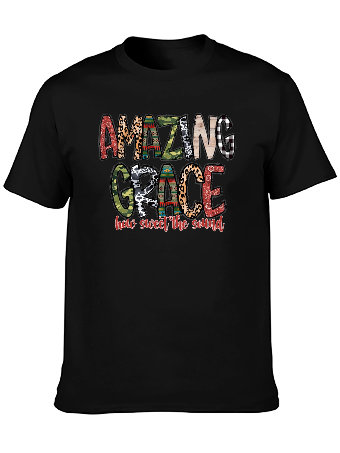 Amazing Grace Graphic Tee - Black