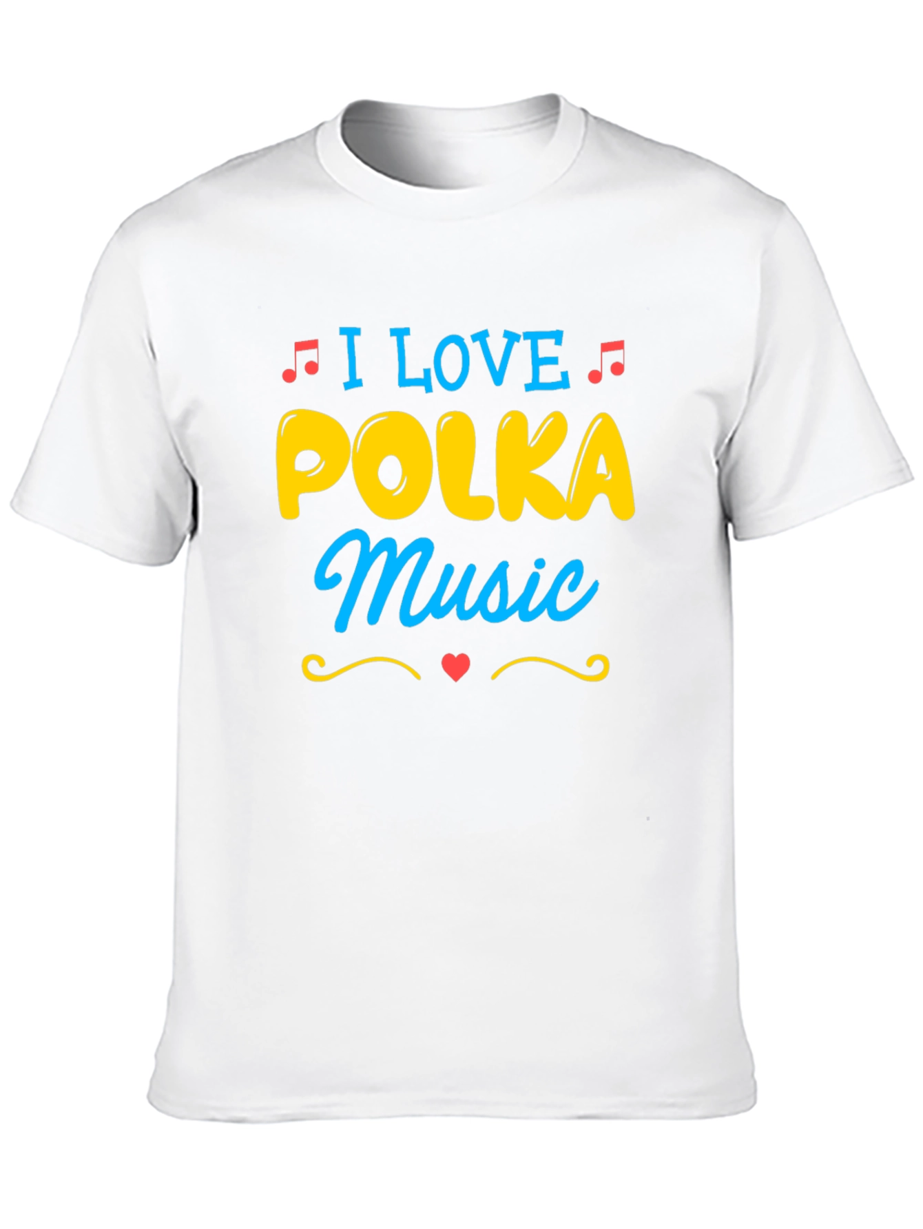 I Love Polka Music T-Shirt - Novelty Design