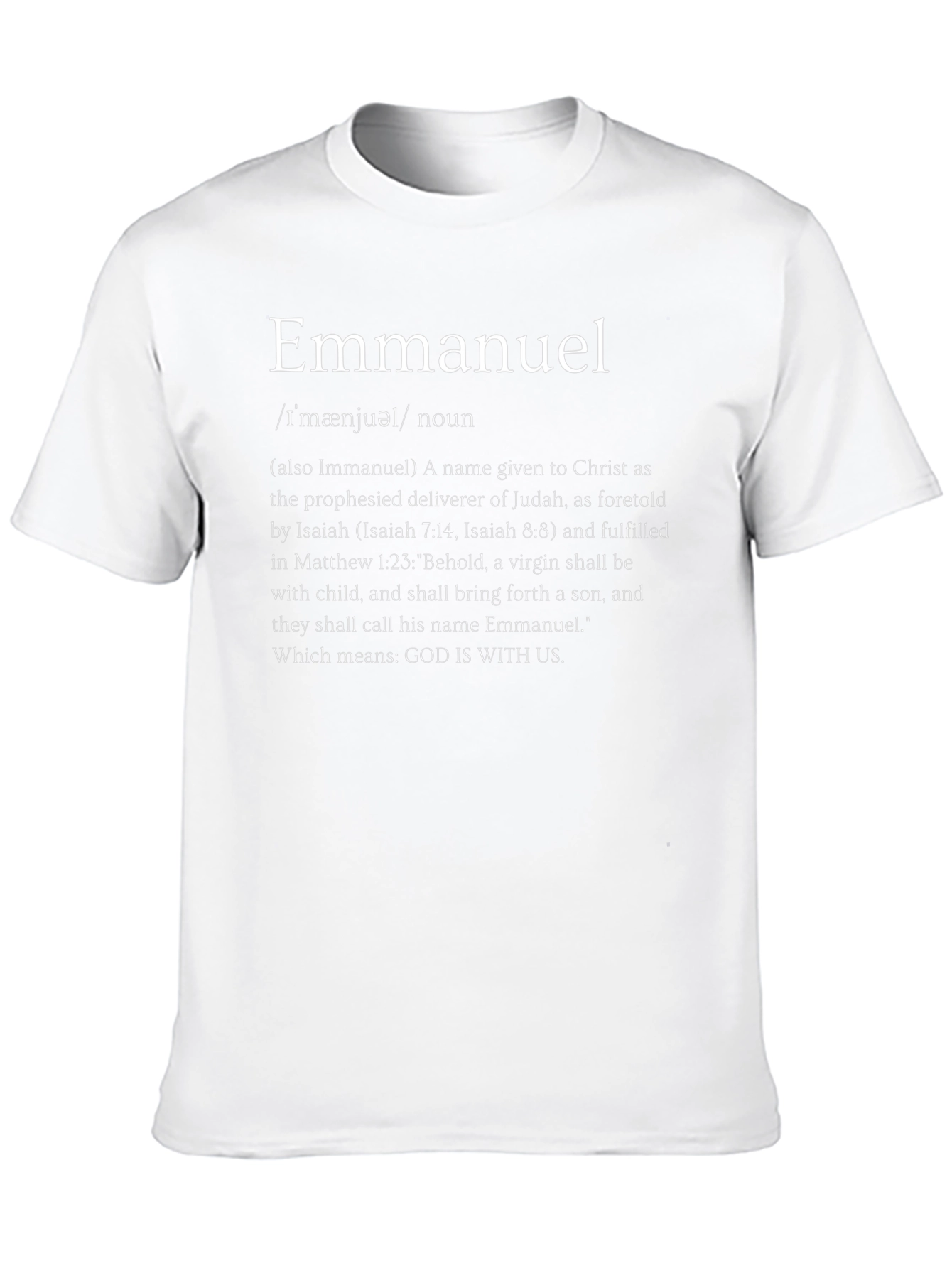 Emmanuel Definition T-Shirt - God Is With Us