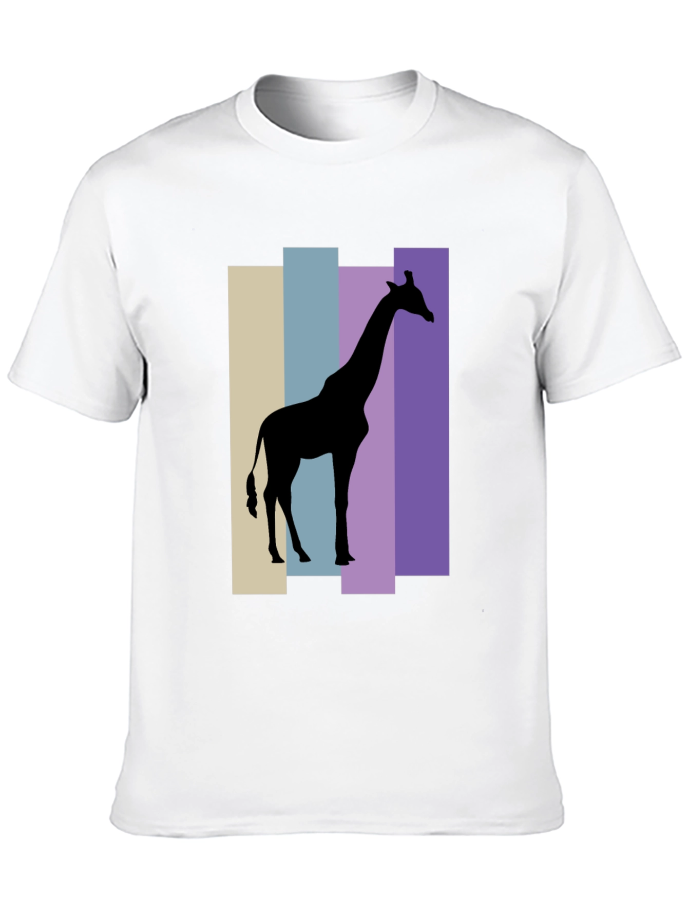 Giraffe Silhouette Graphic Tee - Black