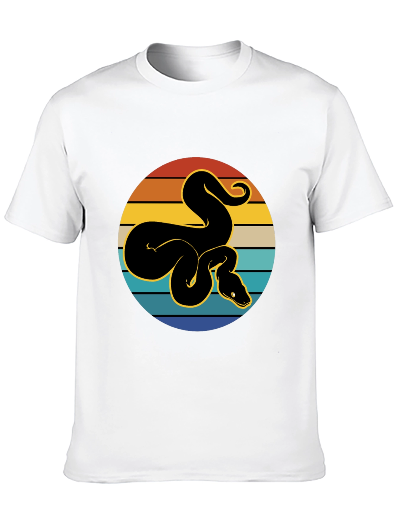 Retro Snake Graphic Tee - Black T-Shirt
