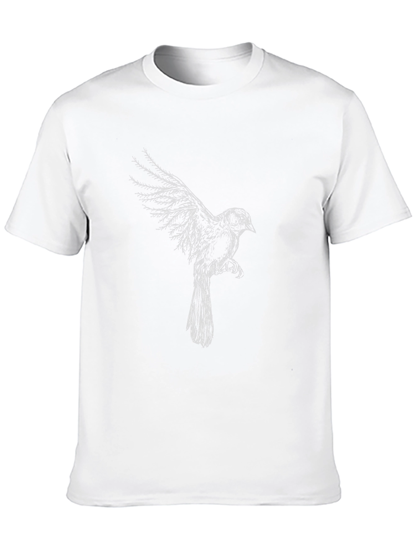 Bird Sketch Tee - Stylish Graphic Print