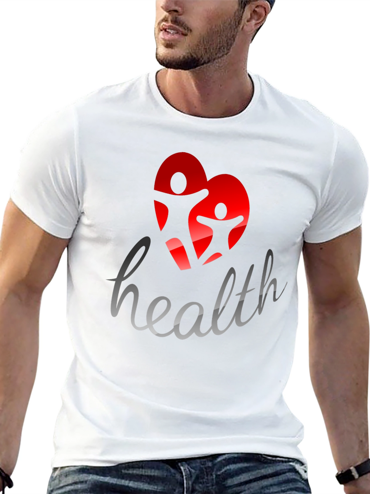 Health Awareness Graphic Tee - Black