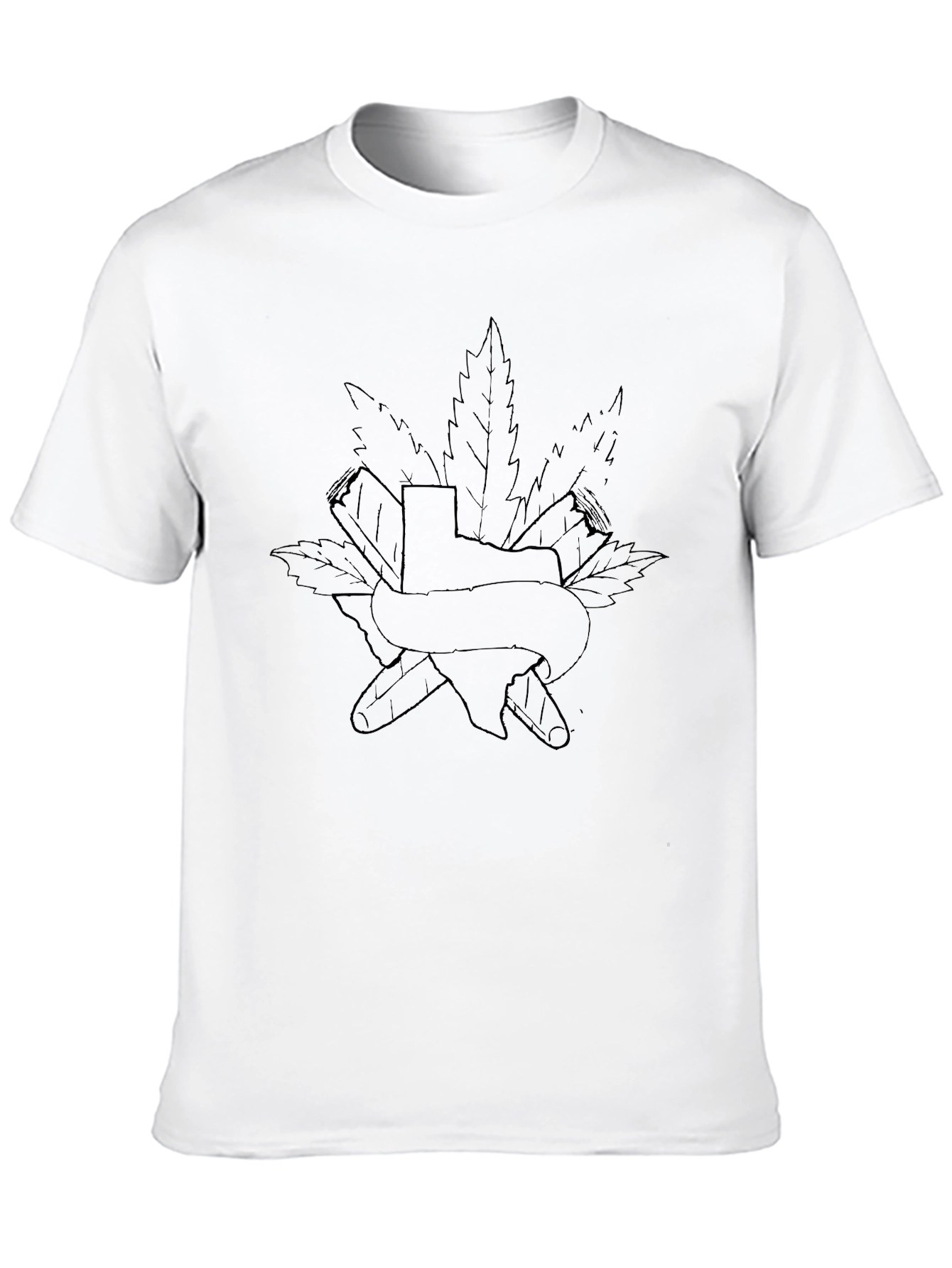 Texas State Pride Cannabis Graphic Tee - Black