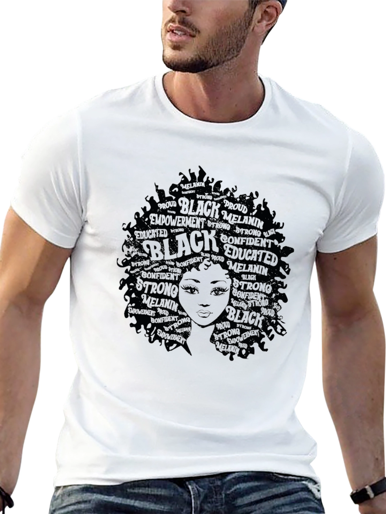 Black Empowerment T-Shirt - Afro Queen Design