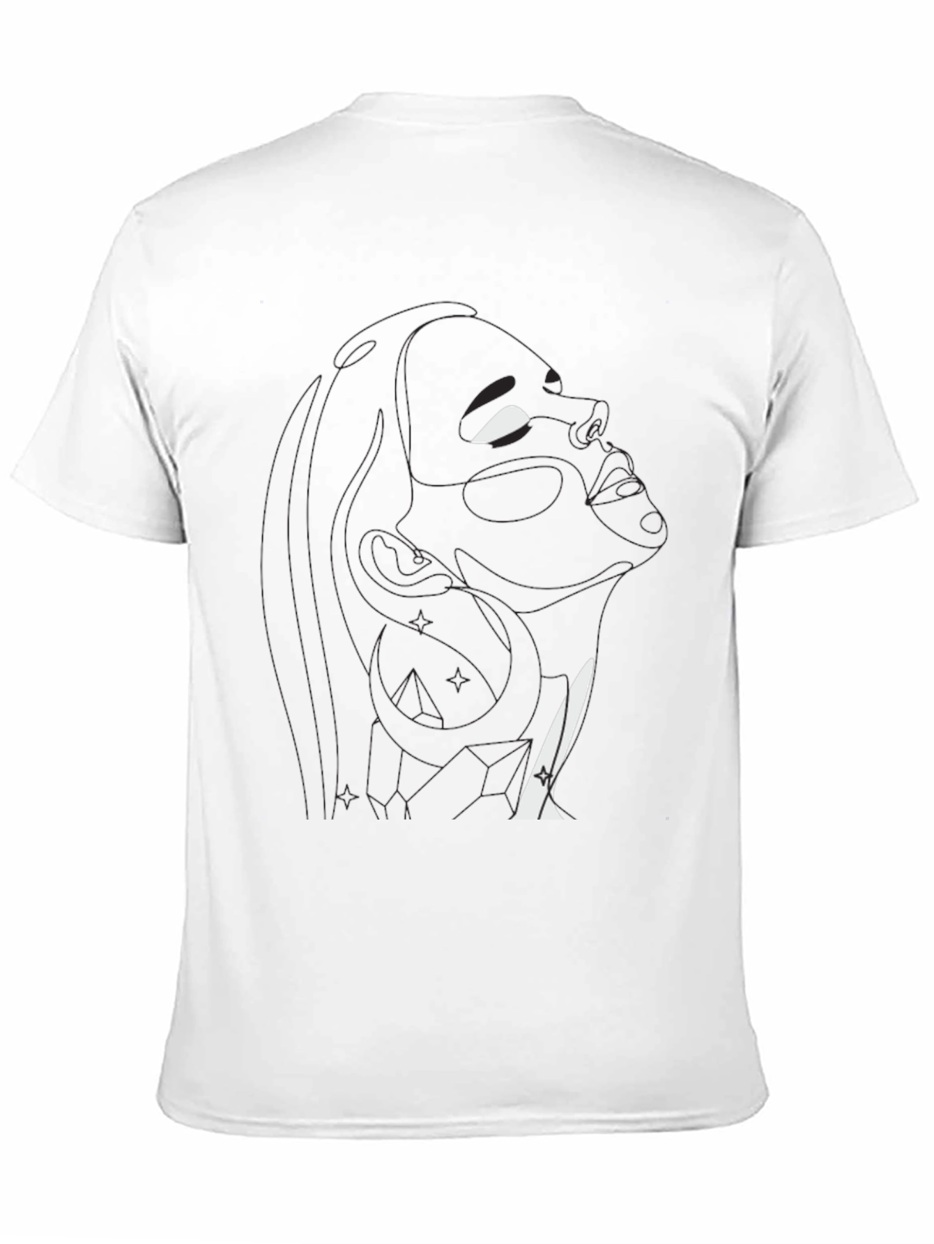 Abstract Silhouette Graphic Black T-Shirt
