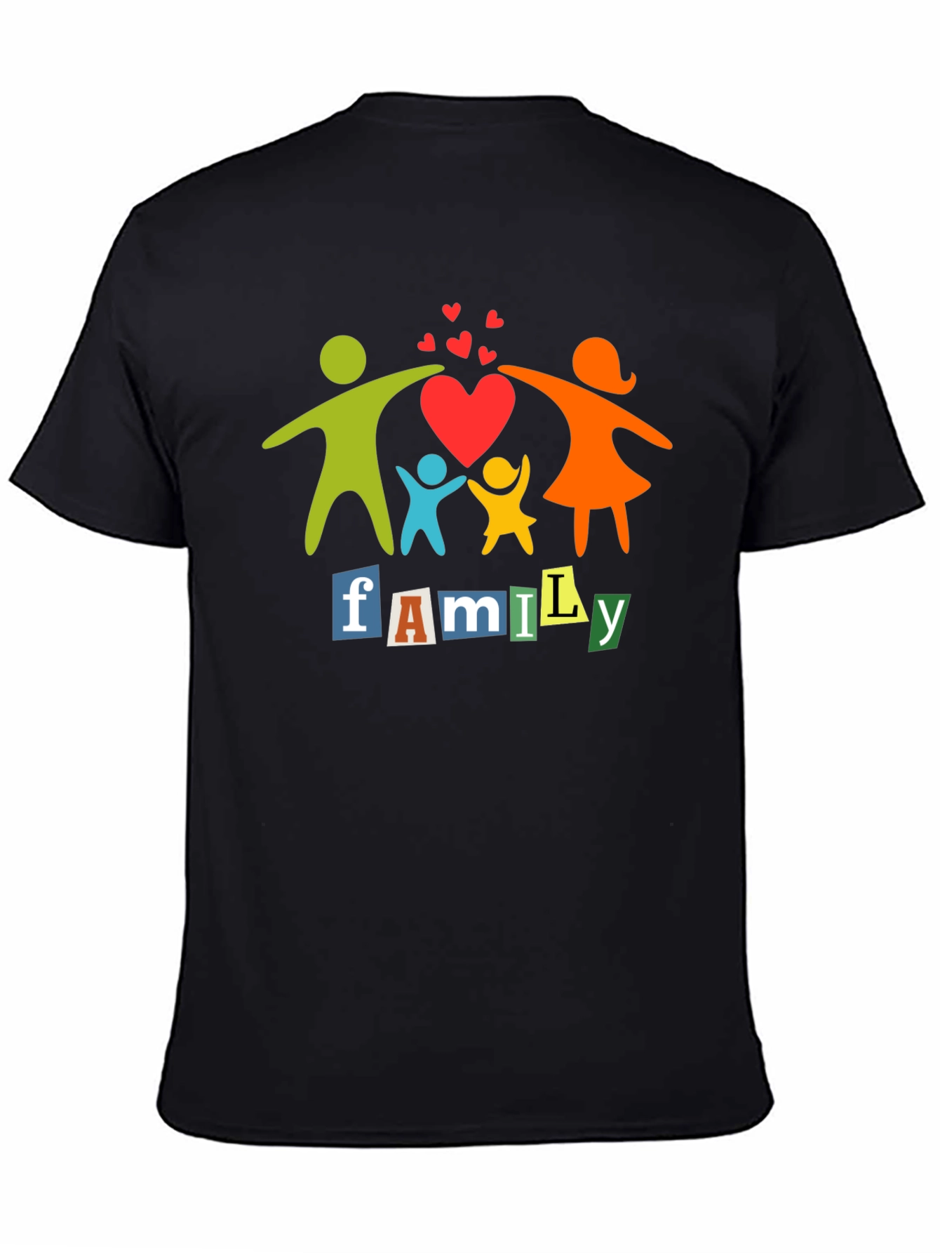 Family Love Black T-Shirt