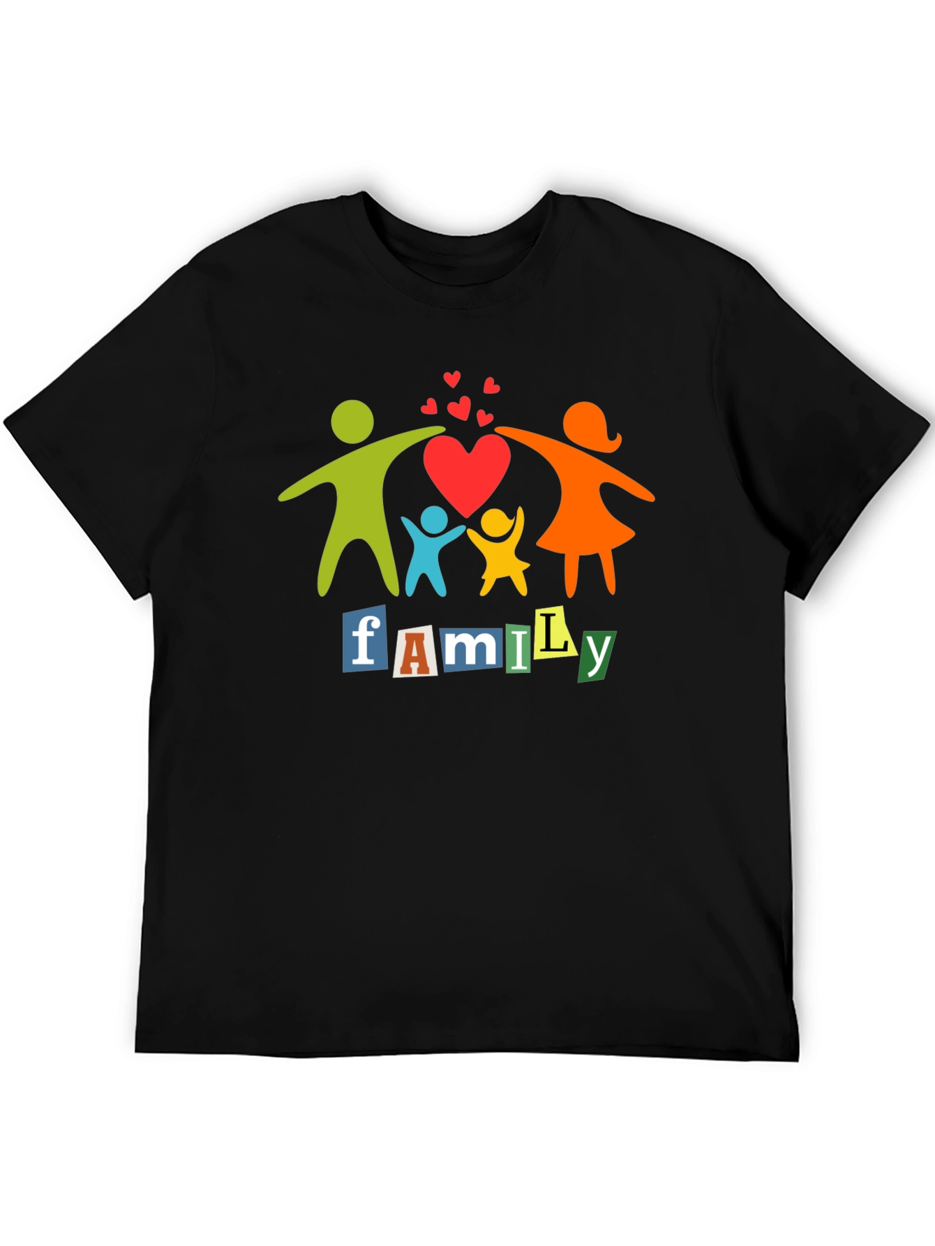 Family Love Black T-Shirt