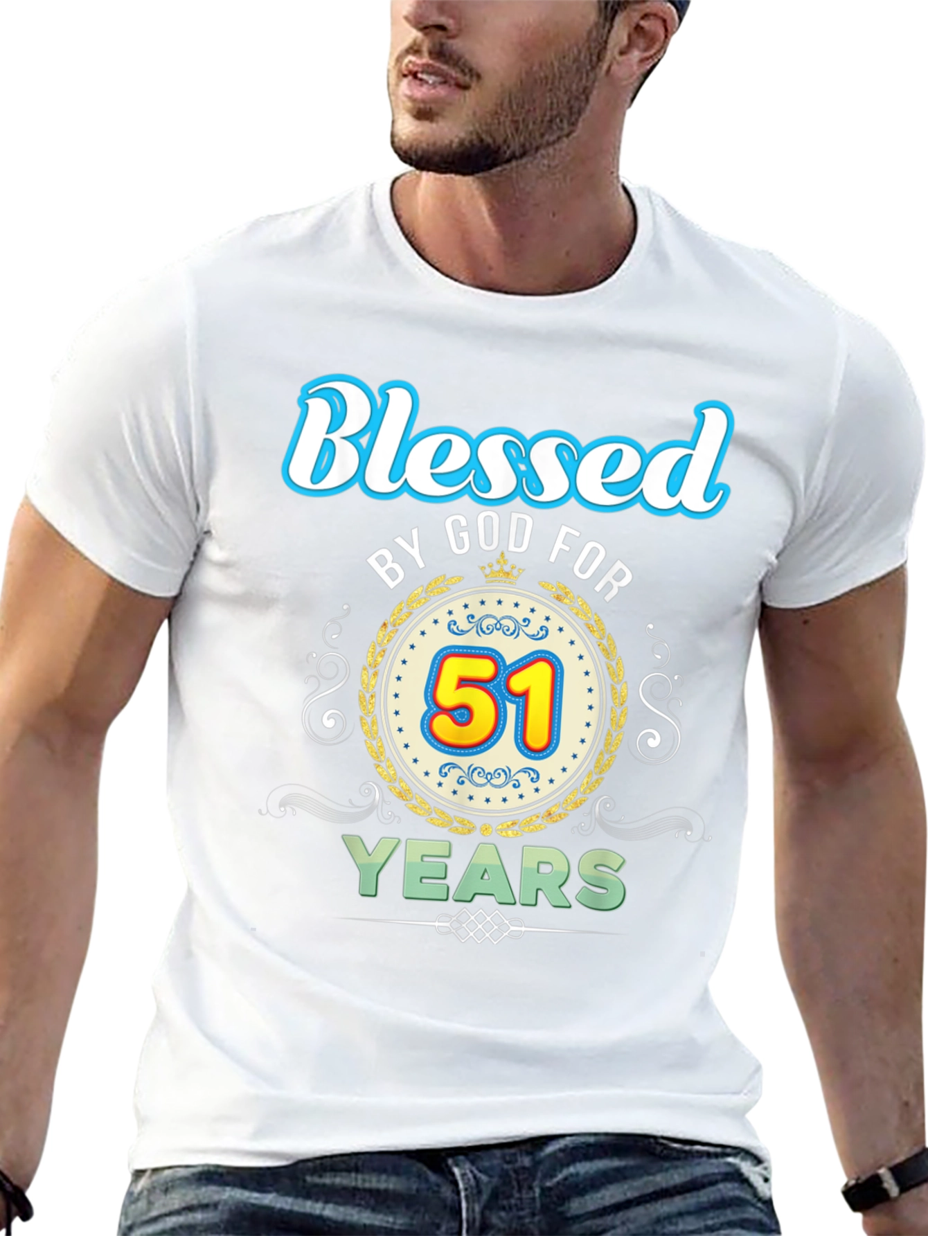 Blessed by God 51 Years Birthday T-Shirt