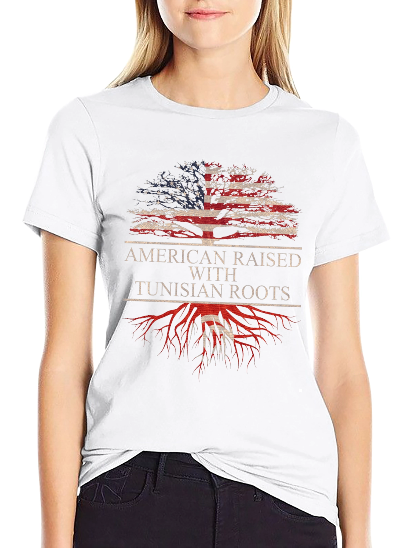 American Raised with Tunisian Roots T-Shirt