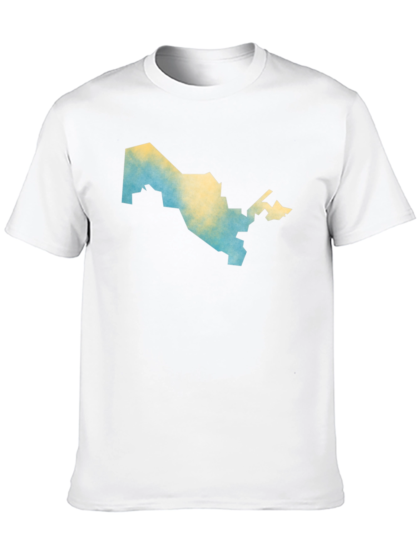 Uzbekistan Map T-Shirt - Mens Black Graphic Tee