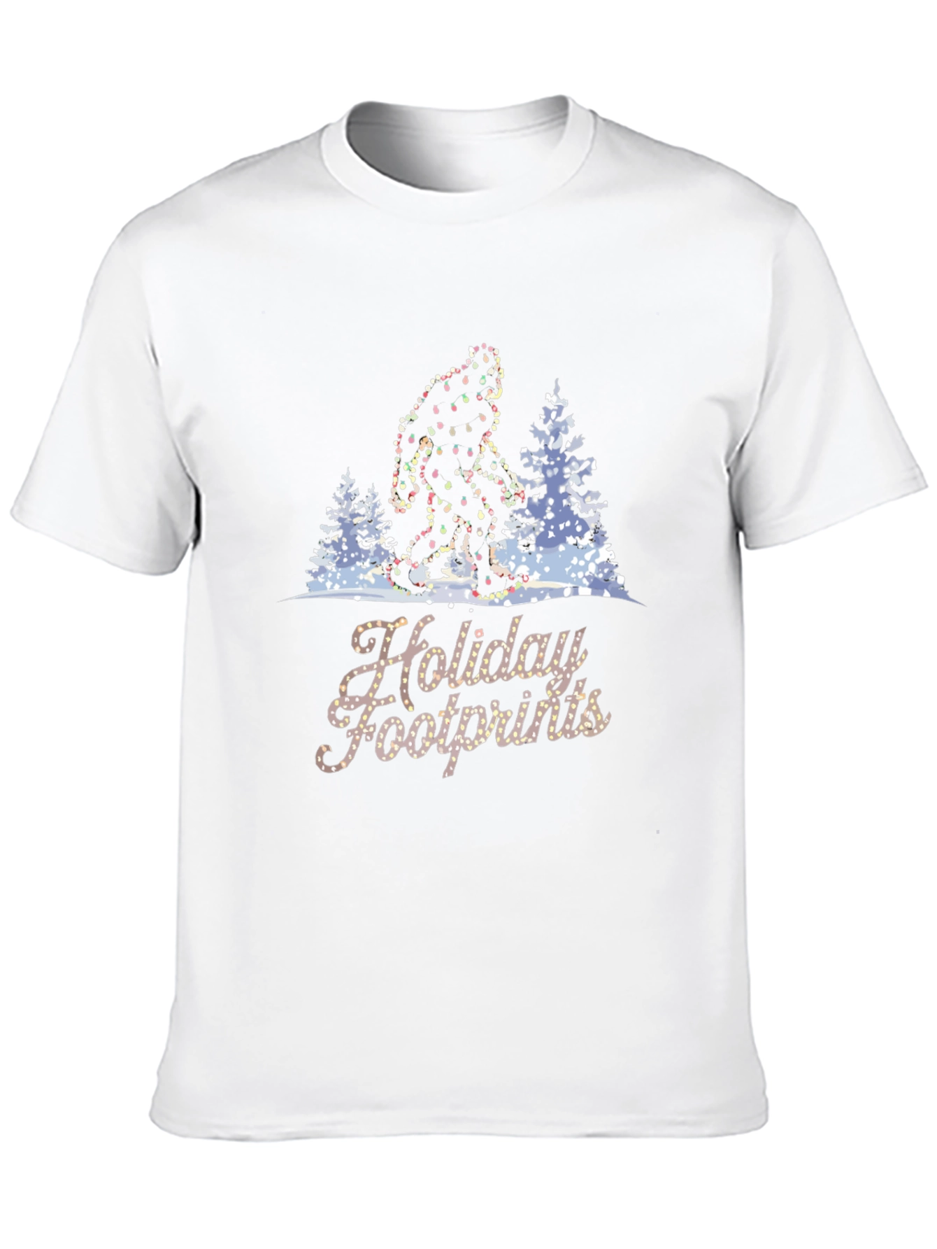Holiday Footprints Bigfoot T-Shirt
