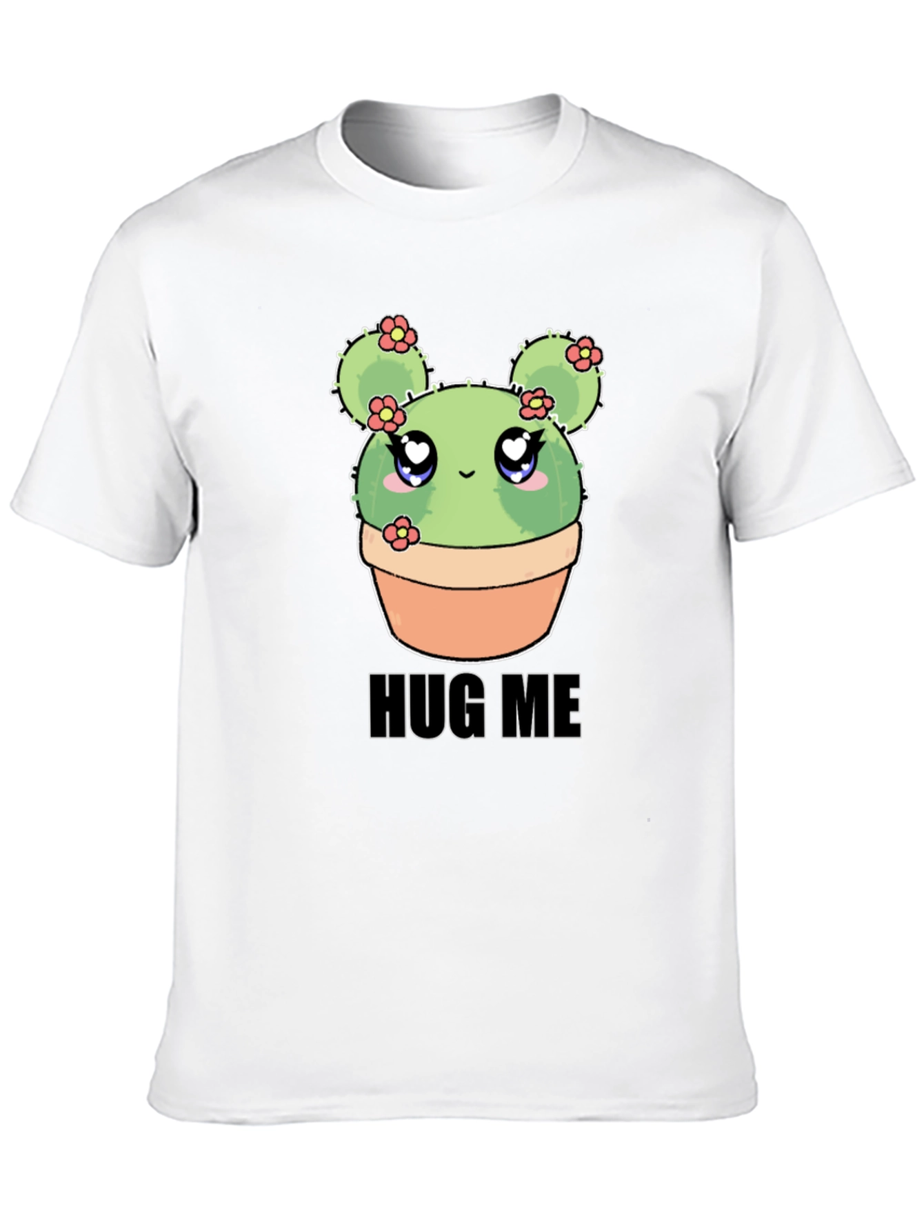 Cute Cactus Hug Me T-Shirt - Kawaii Plant Tee