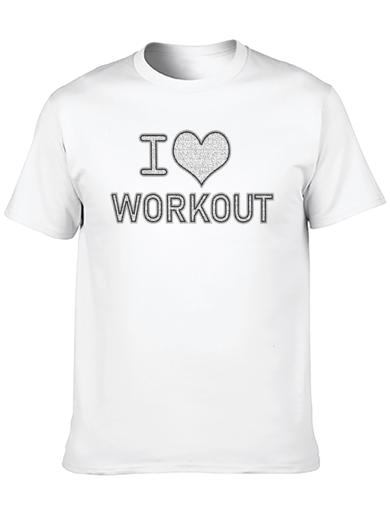 I Heart Workout Graphic Black T-Shirt